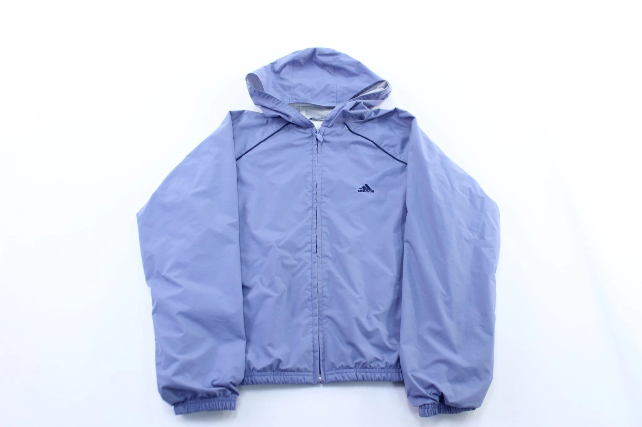 Women's Adidas Embroidered Logo Purple Zip Up Jacket