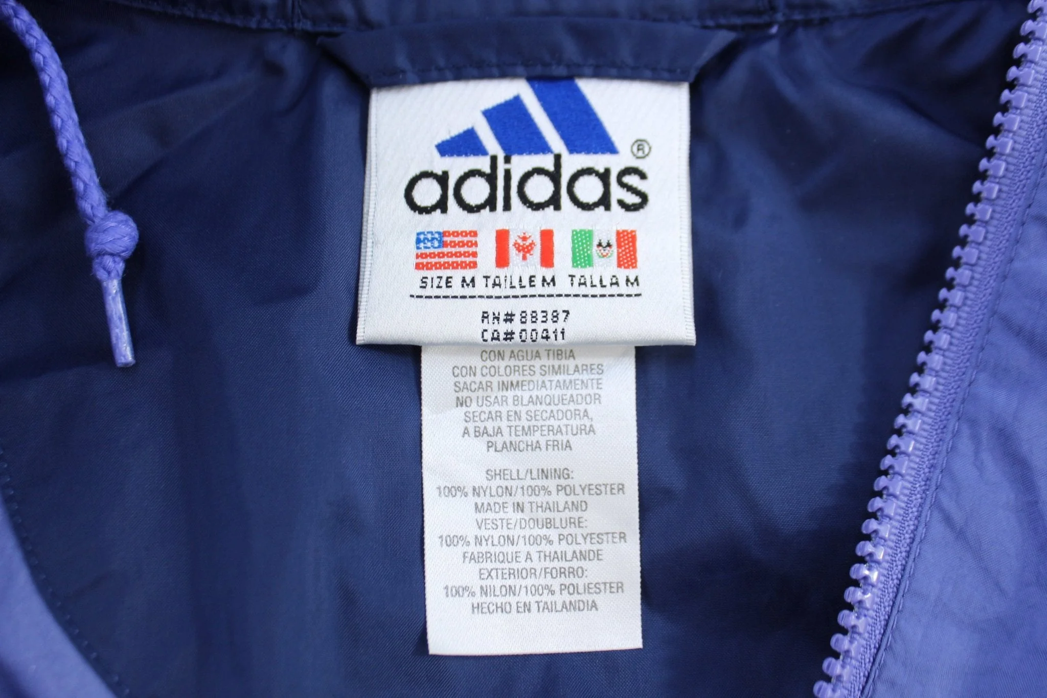 Women's Adidas Embroidered Logo Quarter Zip Windbreaker - Image 3