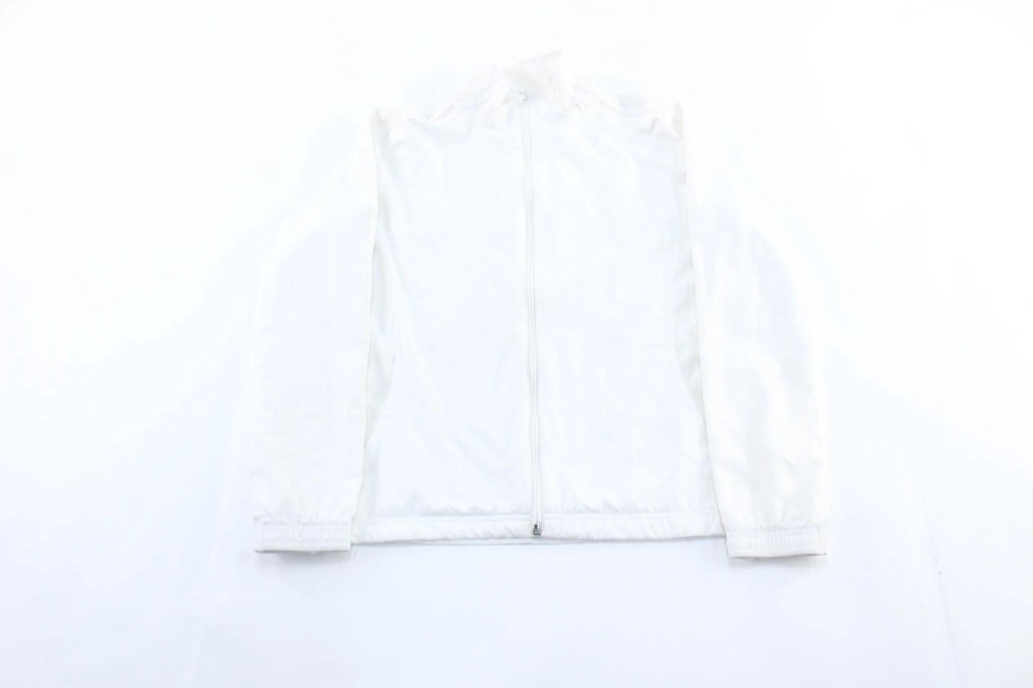 Women's Adidas Logo White Zip Up Jacket