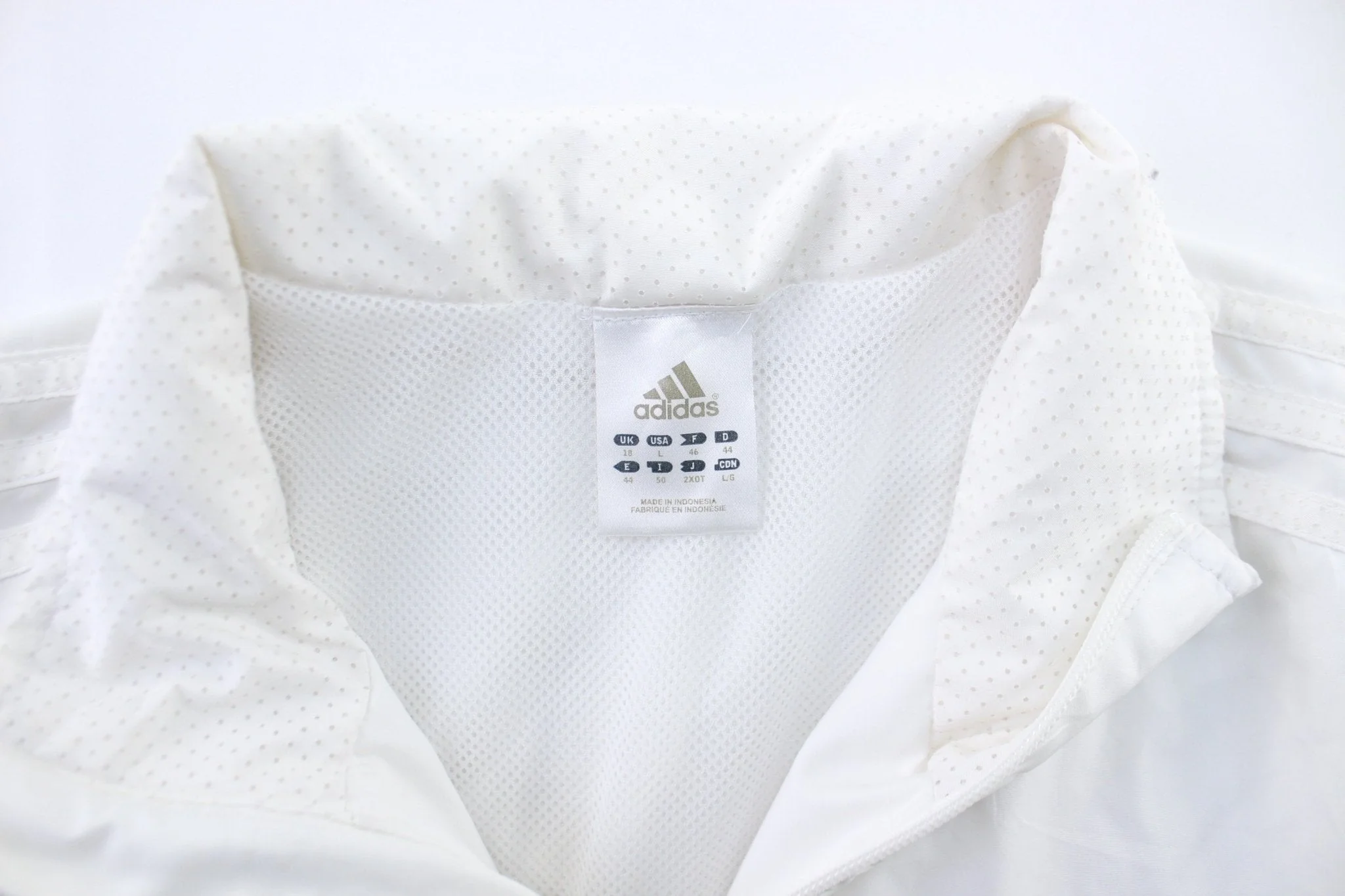 Women's Adidas Logo White Zip Up Jacket - Image 3