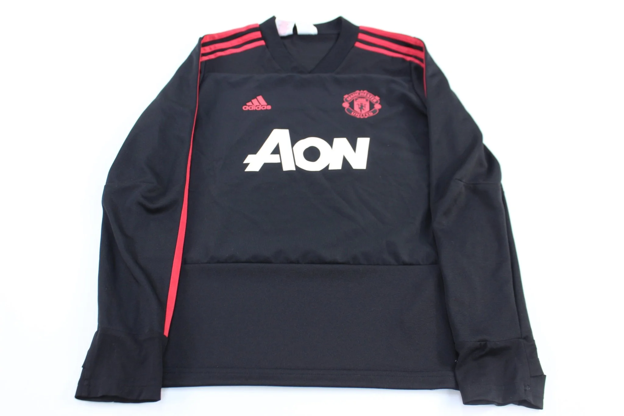 Women's Adidas Manchester United Pink & Black Striped Soccer Jersey