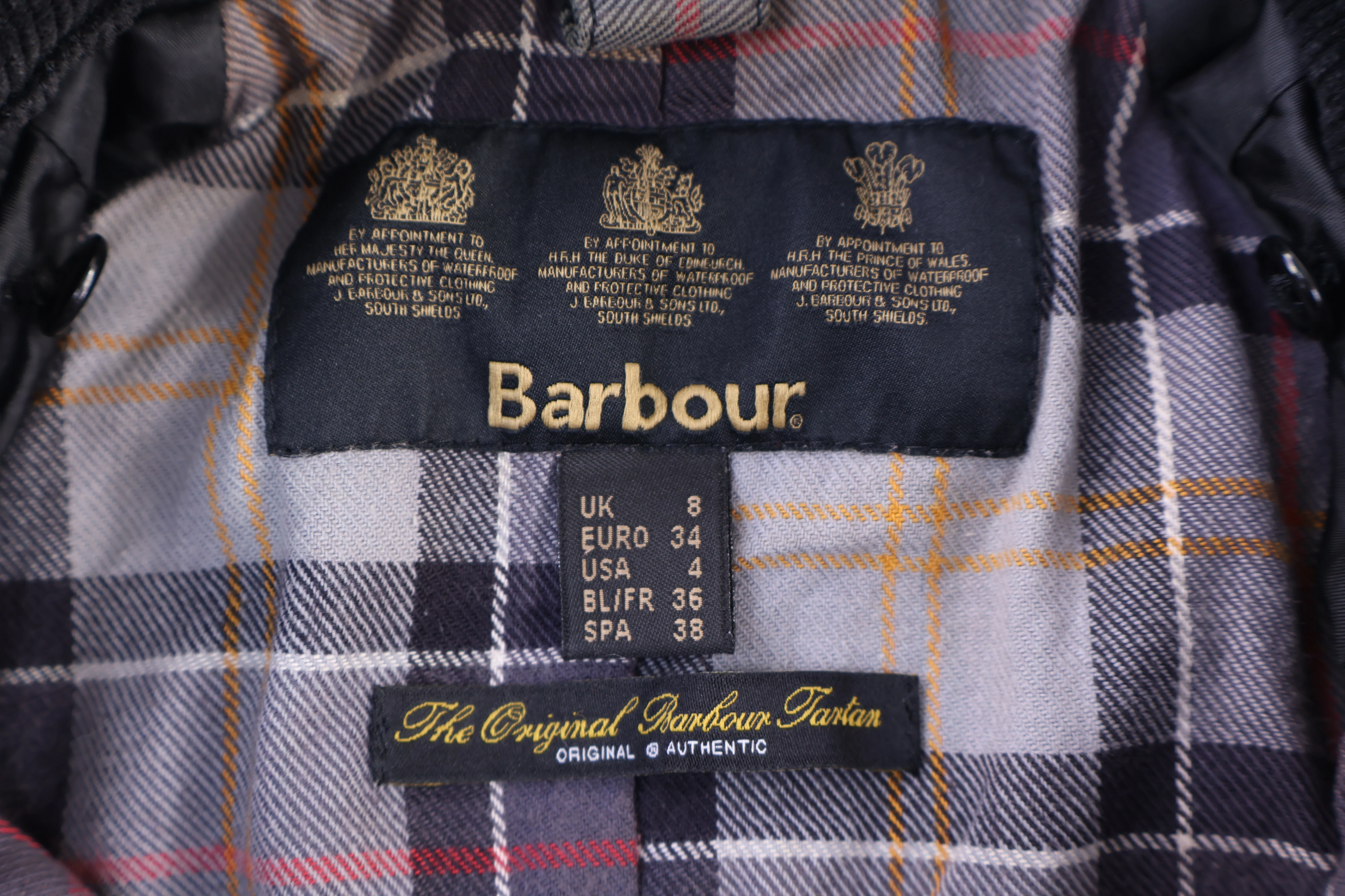 Women's Barbour Black Waxed Jacket - Image 3