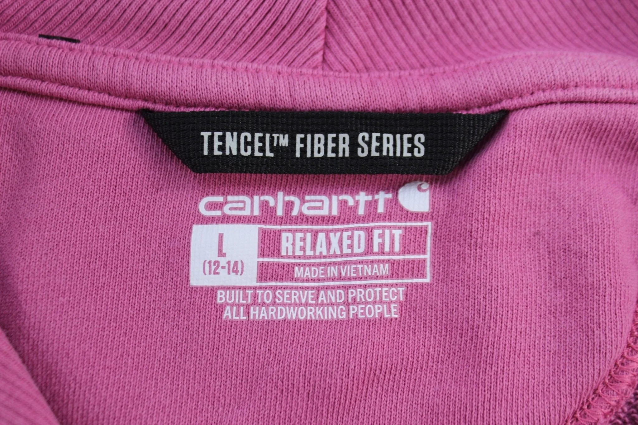 Women's Carhartt Half Zip Pink Pullover Sweater - Image 3