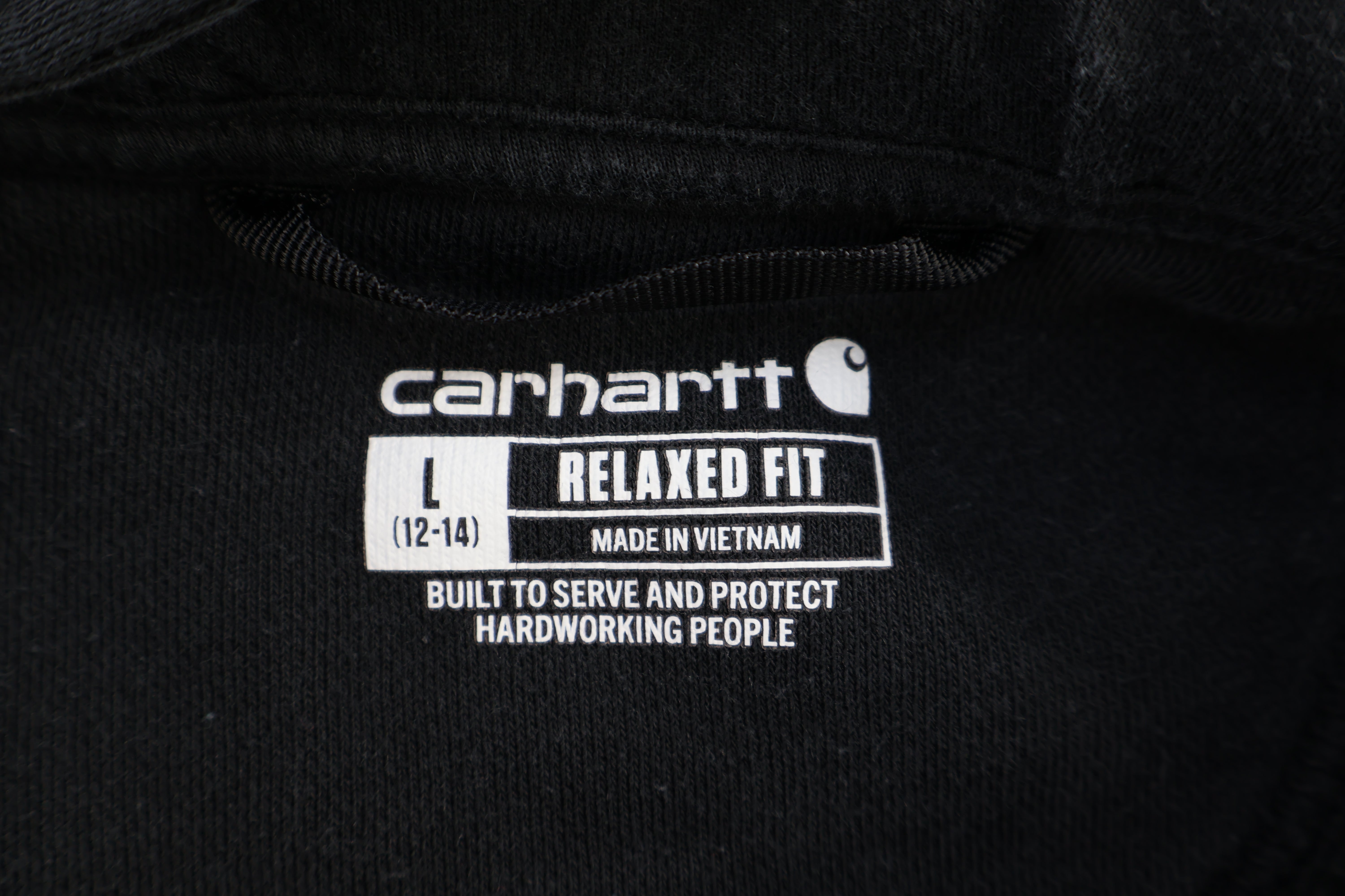 Women's Carhartt Logo Patch Black Full Zip Jacket - Image 3