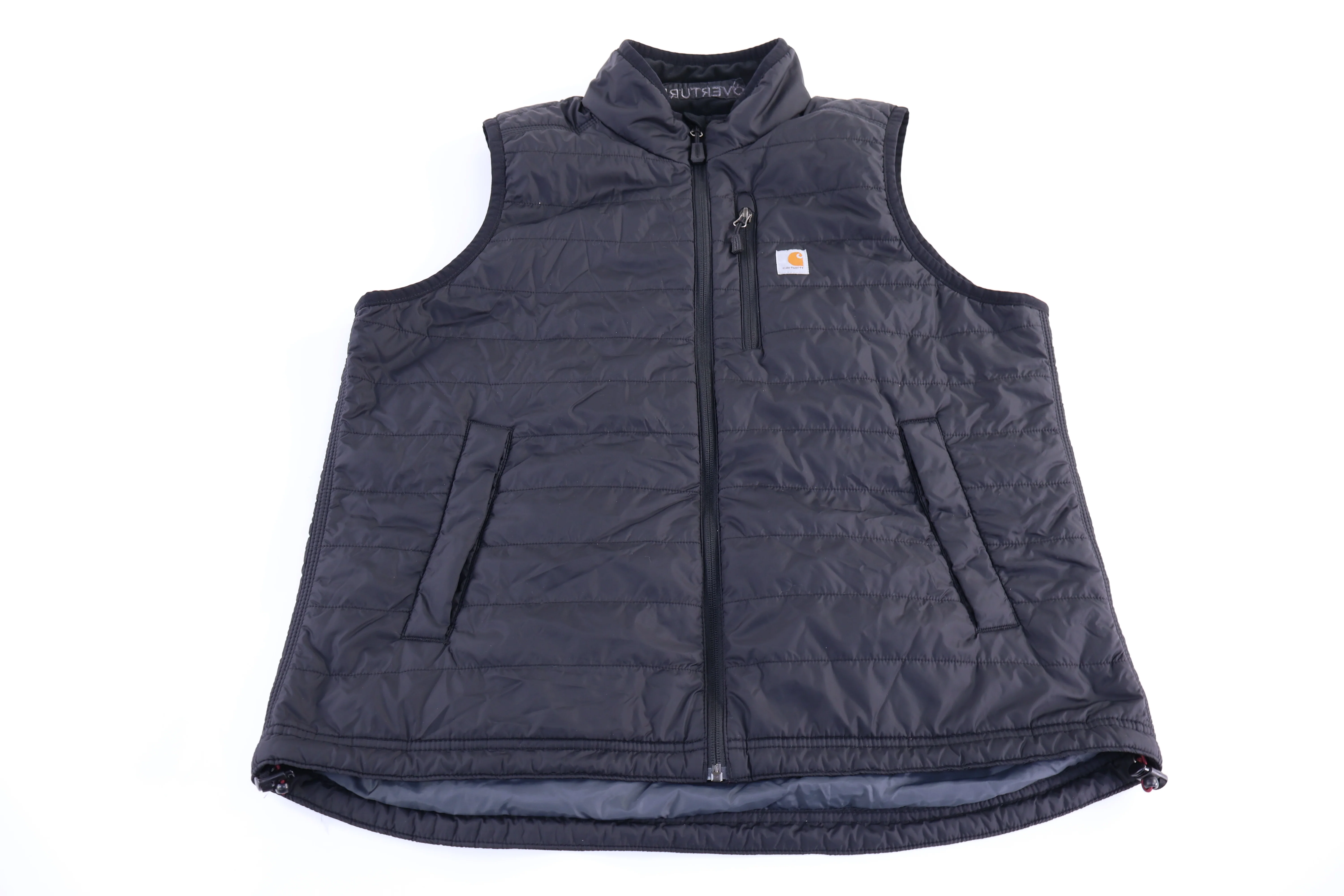 Women's Carhartt Logo Patch Black Full Zip Vest - Image 2