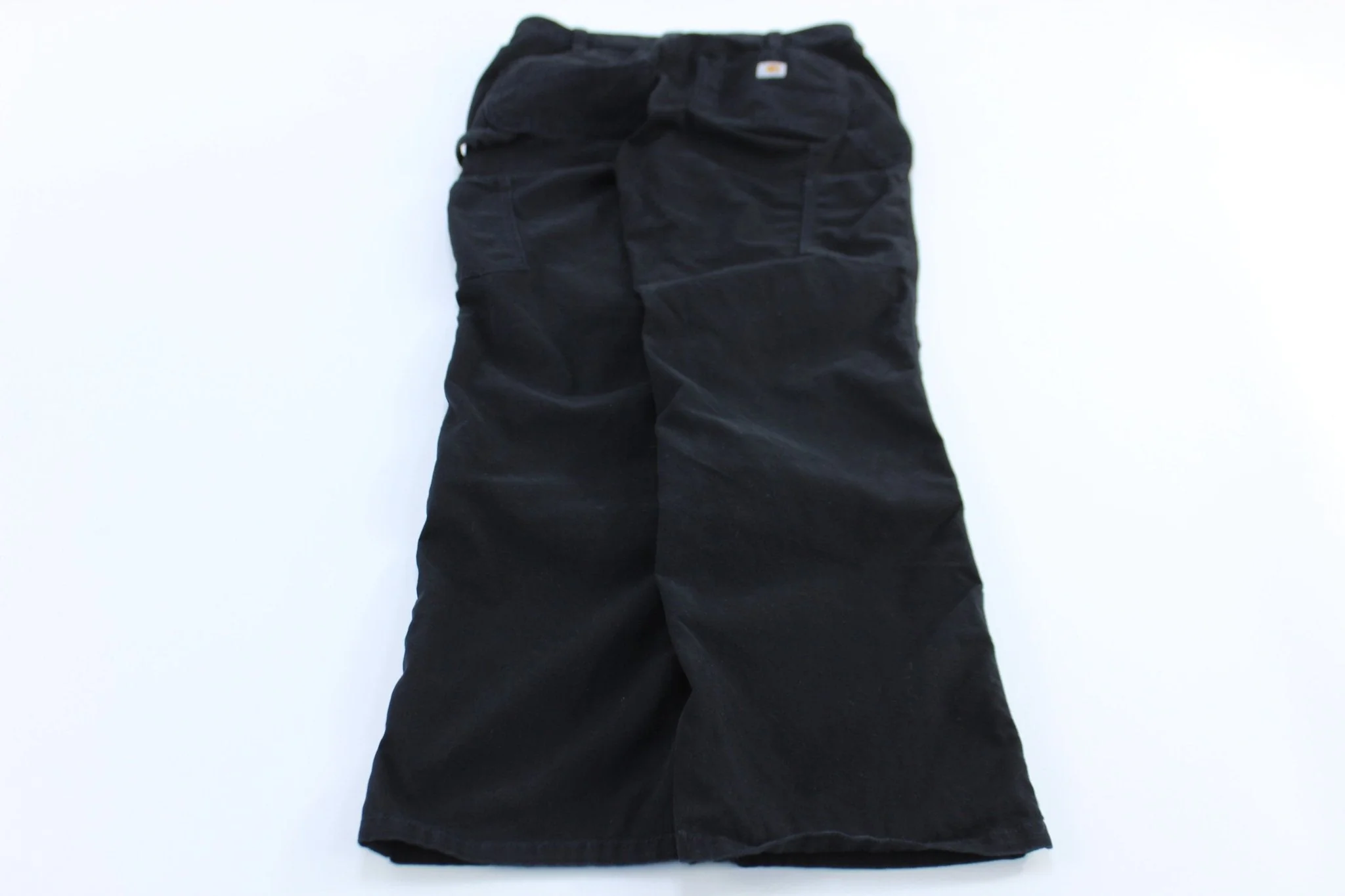 Women's Carhartt Logo Patch Black Loose Fit Pants - Image 2