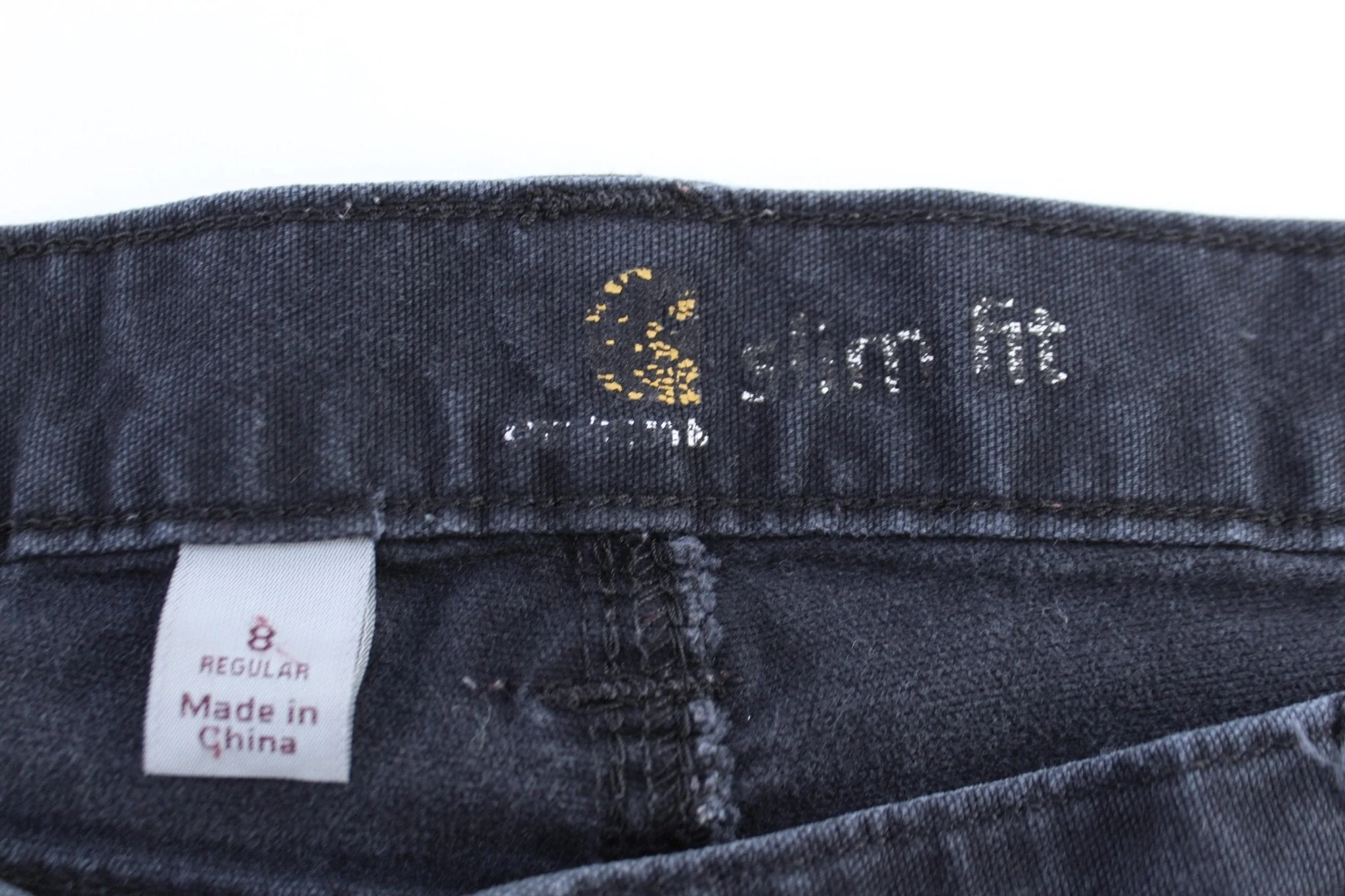 Women's Carhartt Logo Patch Black Slim Fit Pants - Image 4