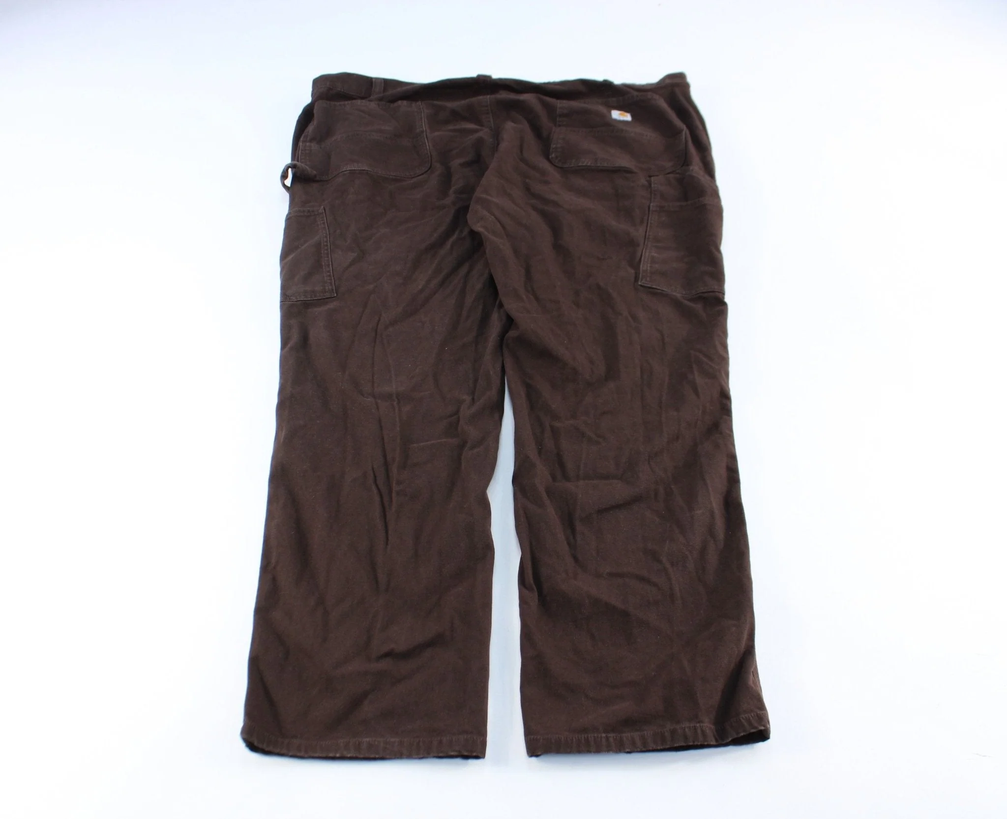 Women's Carhartt Logo Patch Brown Carpenter Pants - Image 2
