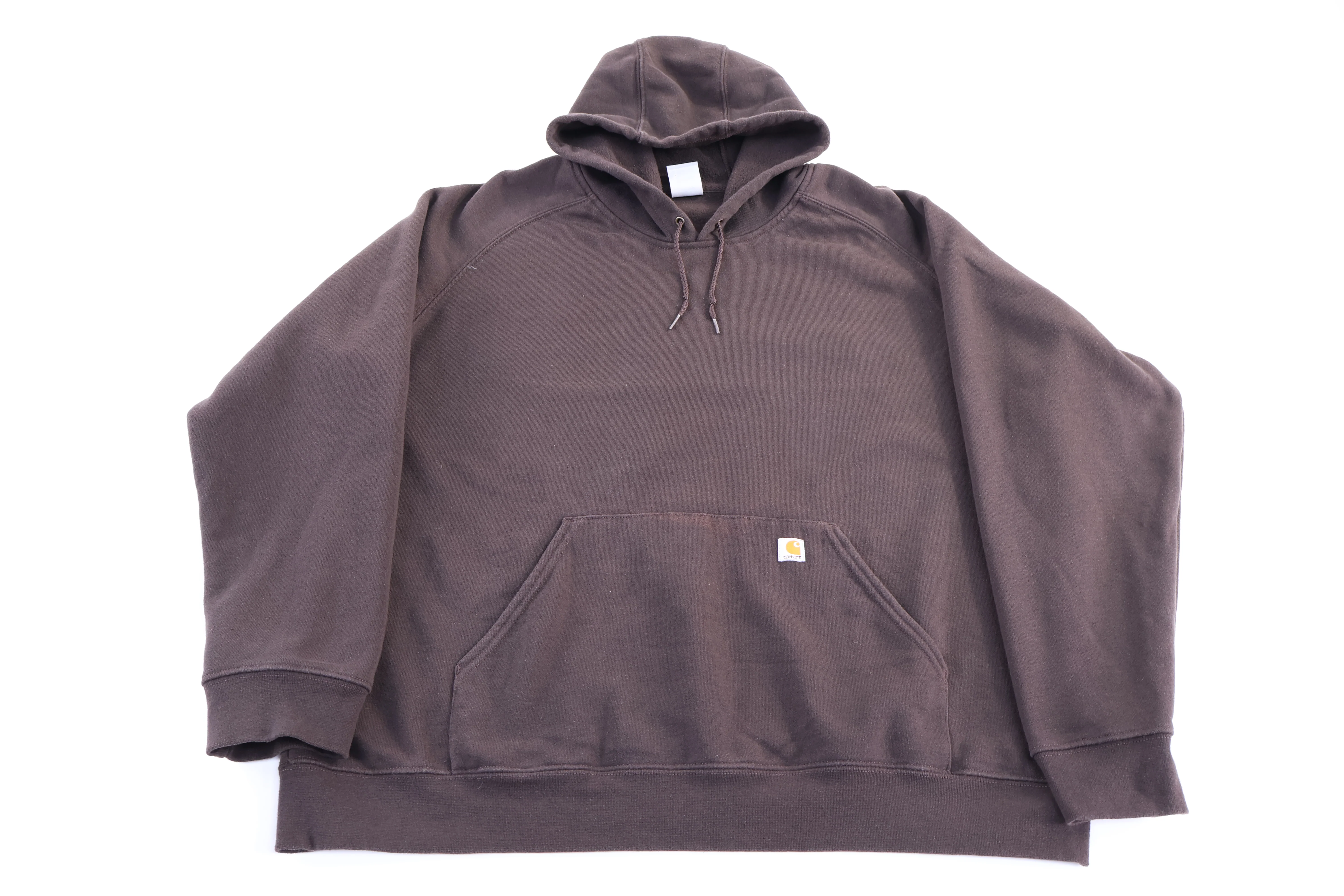 Women's Carhartt Logo Patch Brown Pullover Hoodie - Image 2