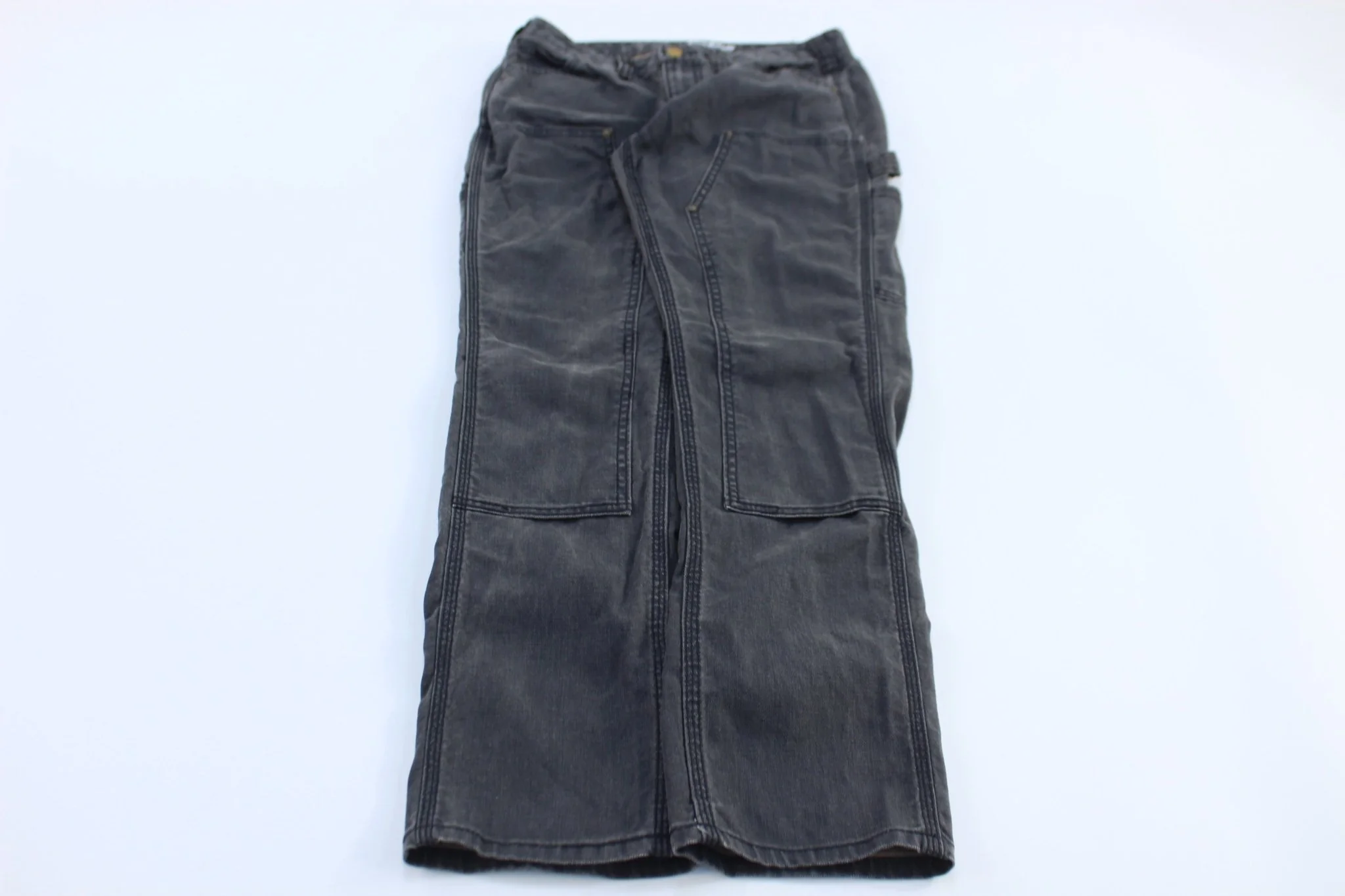 Women's Carhartt Logo Patch Grey Double Knee Pants