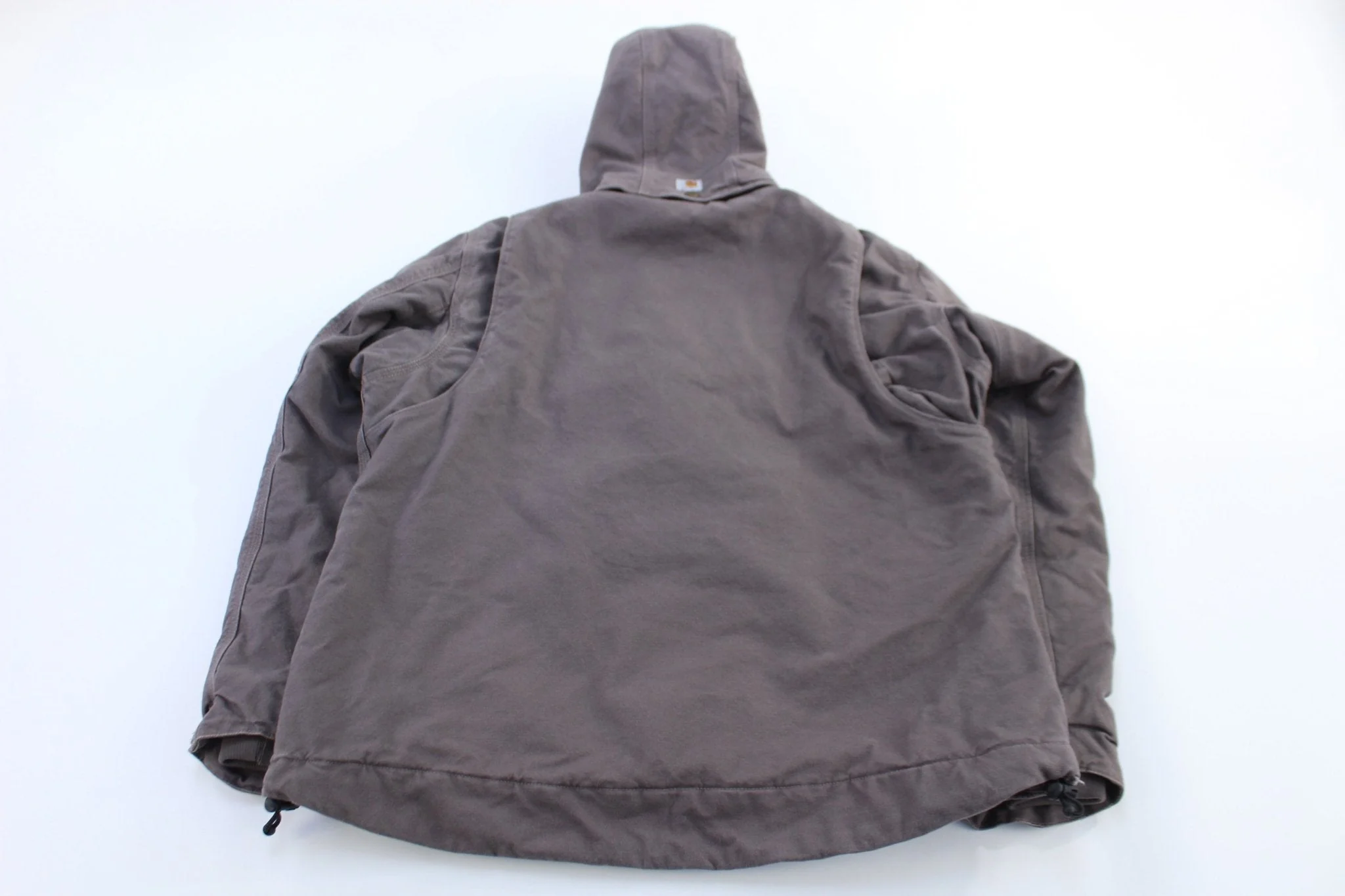 Women's Carhartt Logo Patch Grey Full Zip Jacket - Image 2