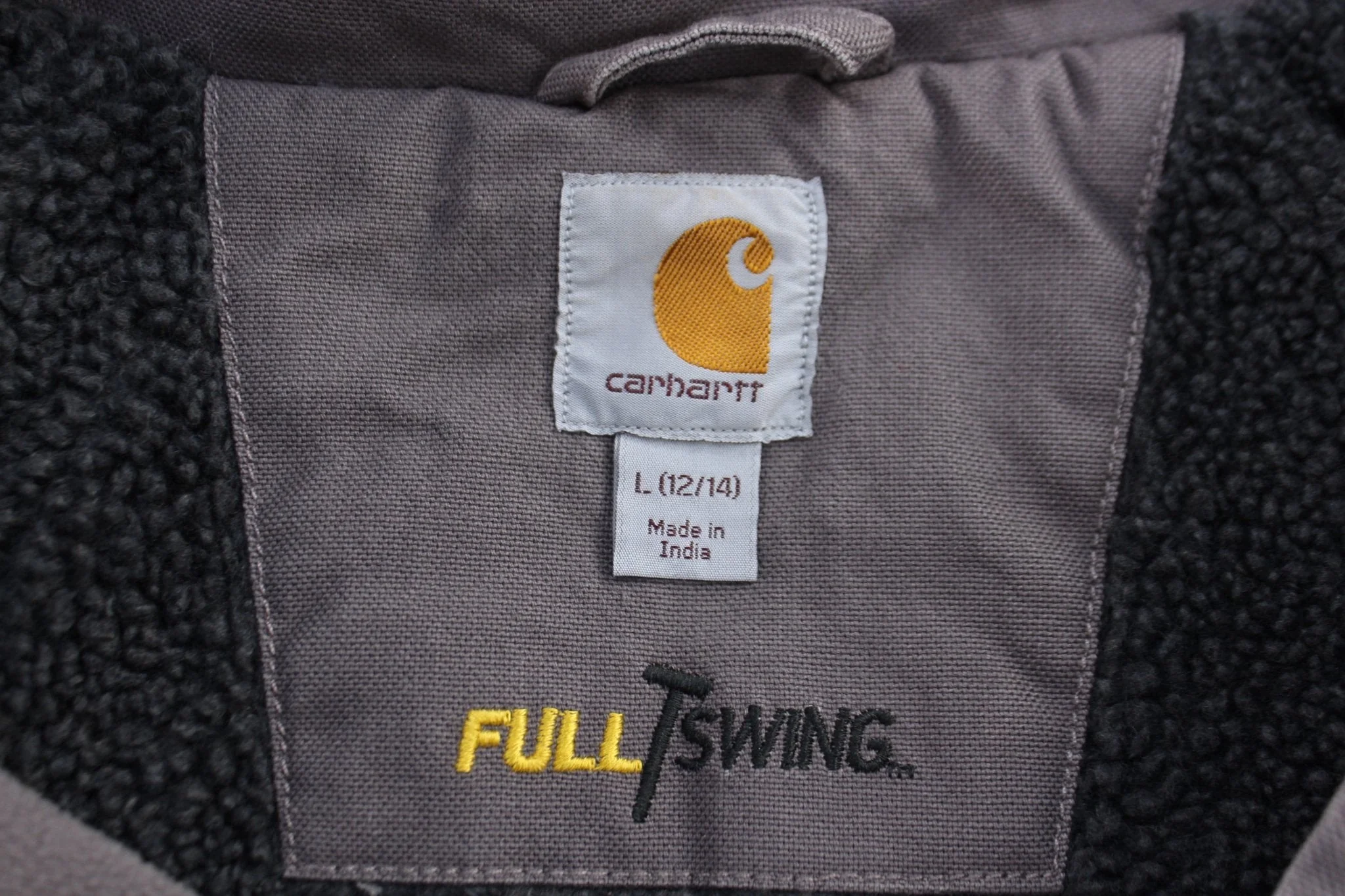 Women's Carhartt Logo Patch Grey Full Zip Jacket - Image 4