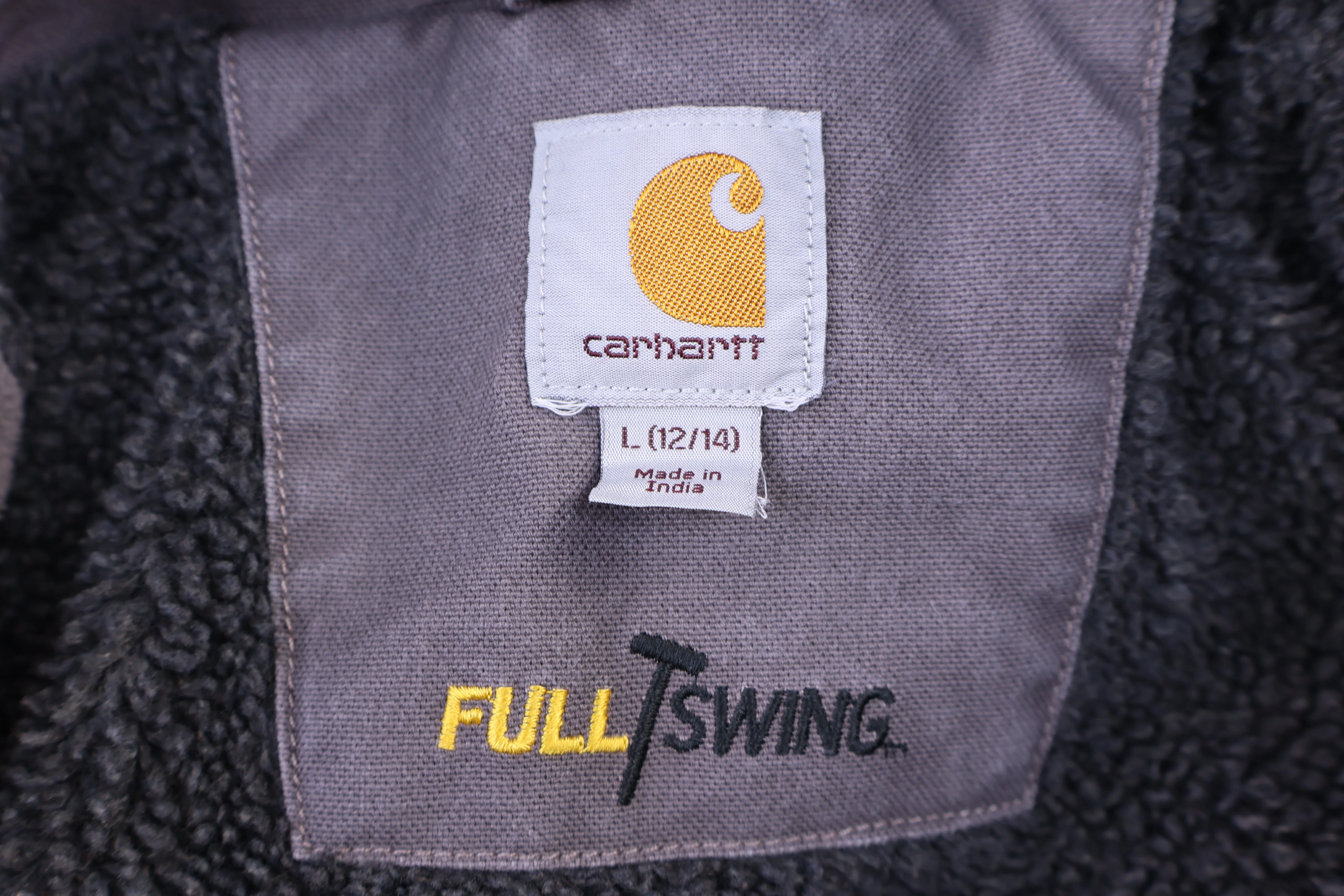 Women's Carhartt Logo Patch Grey Full Zip Jacket - Image 4