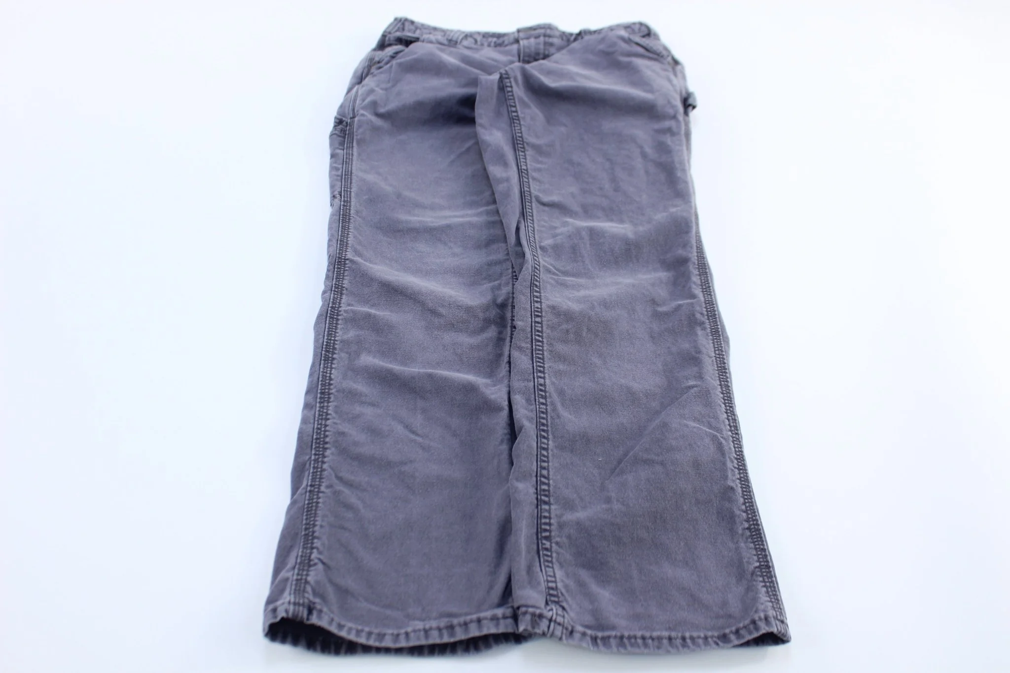 Women's Carhartt Logo Patch Grey Original Fit Pants