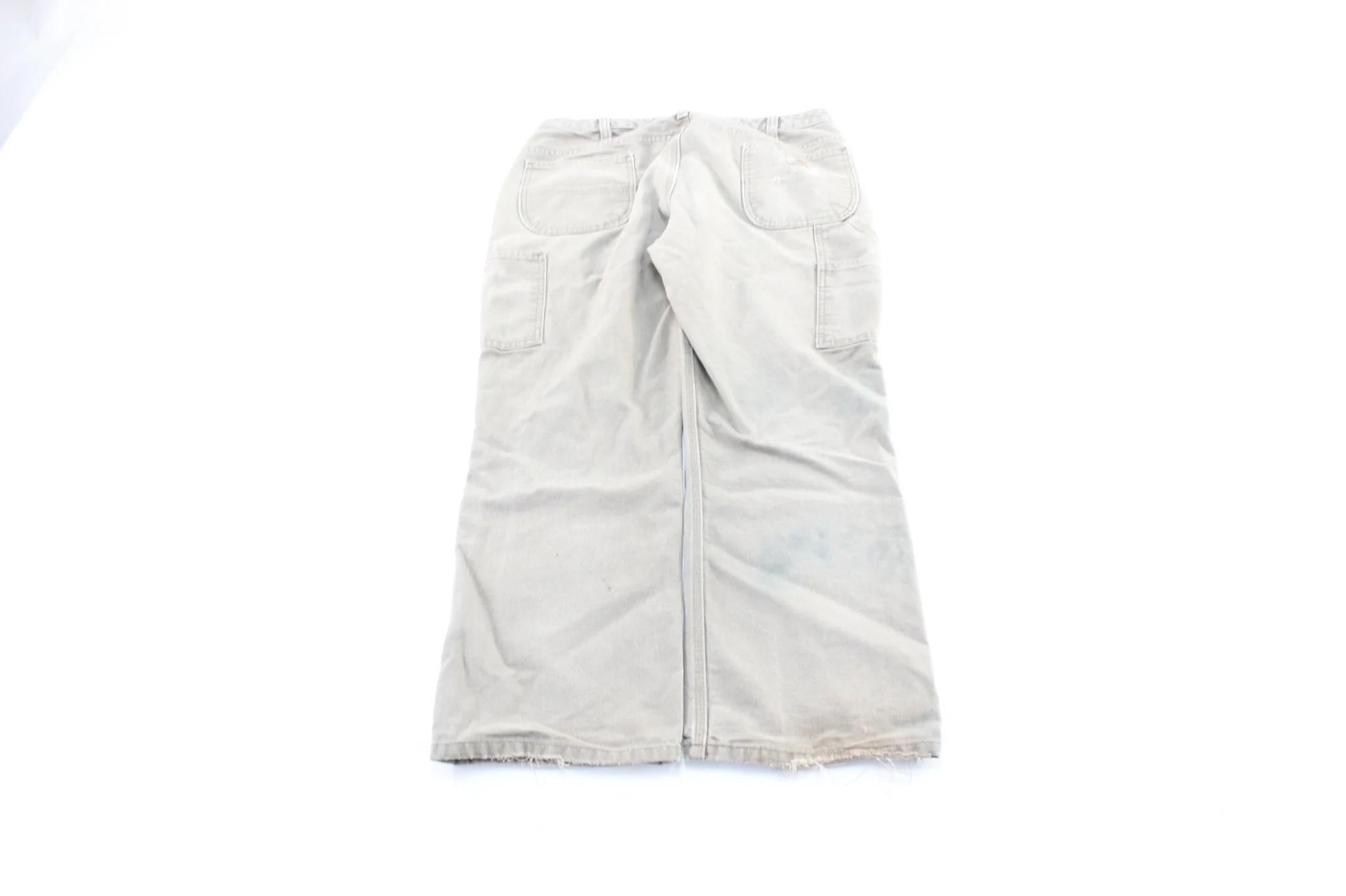 Women's Carhartt Logo Patch Light Beige Carpenter Pants - Image 2