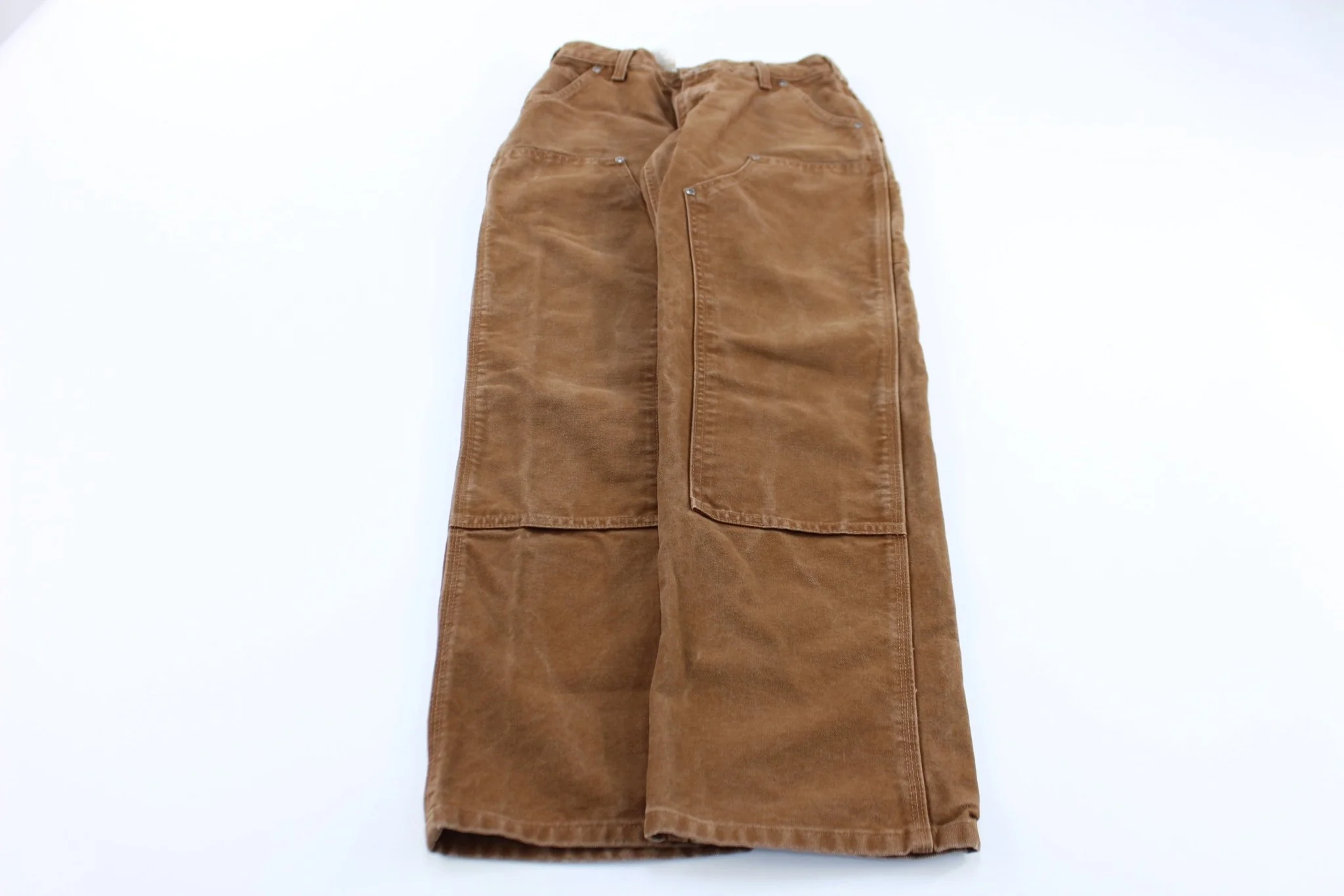 Women's Carhartt Logo Patch Tan DoubleKnee Pants