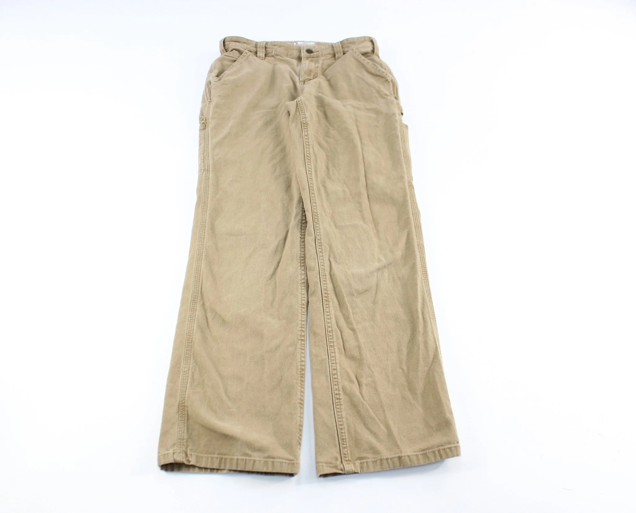 Women's Carhartt Logo Patch Tan Workwear Pants