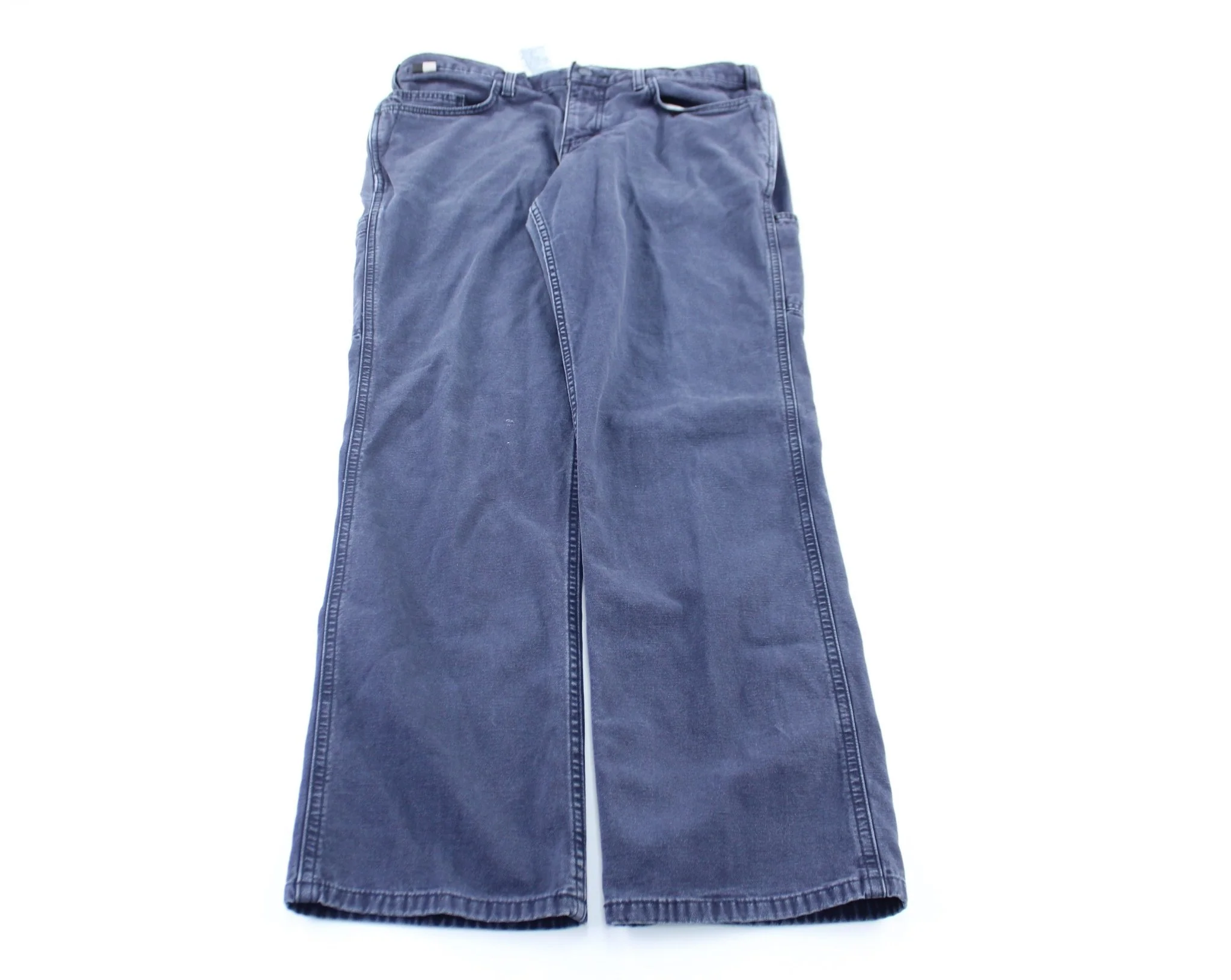 Women's Carthartt Logo Patch Navy Blue Flame Resistant Pants