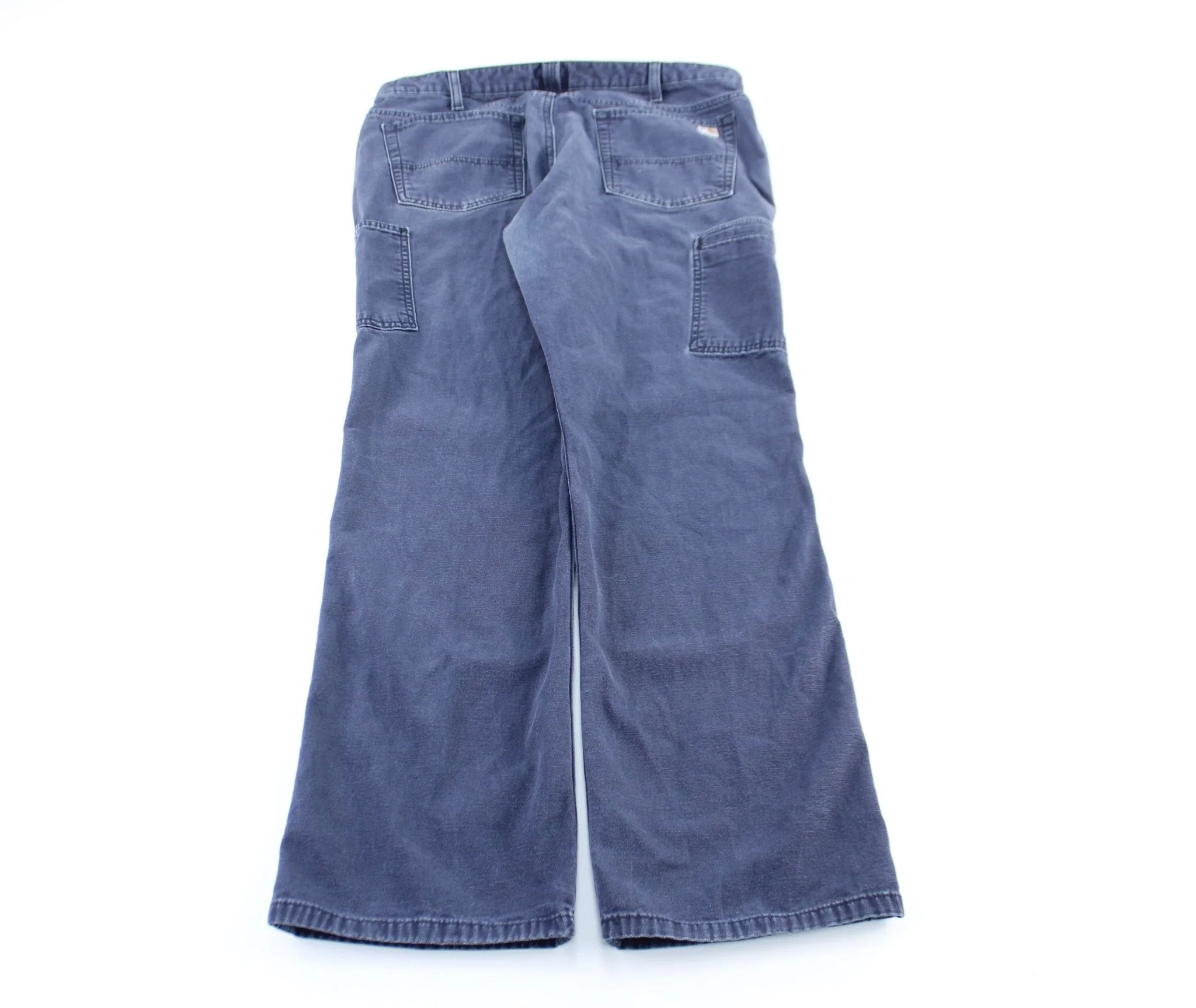 Women's Carthartt Logo Patch Navy Blue Flame Resistant Pants - Image 2