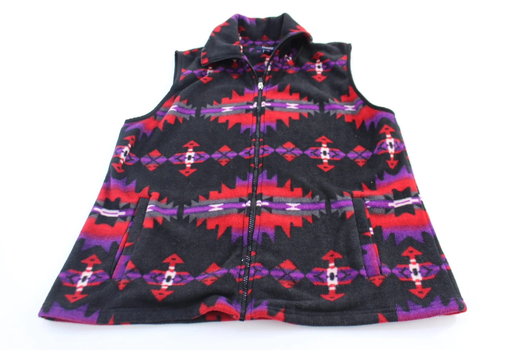 Women's Chaps Sport Fleece Patterned Zip Up Vest