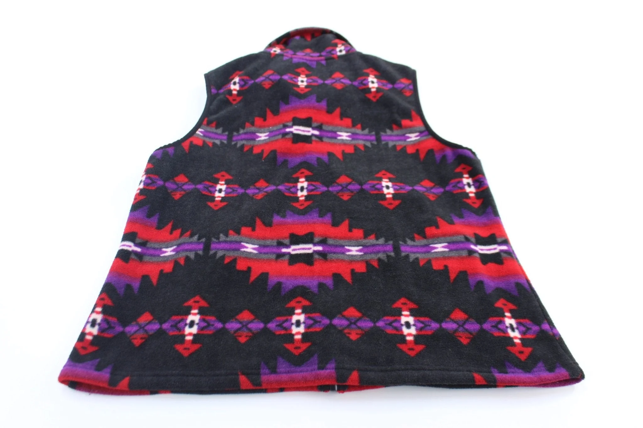 Women's Chaps Sport Fleece Patterned Zip Up Vest - Image 2