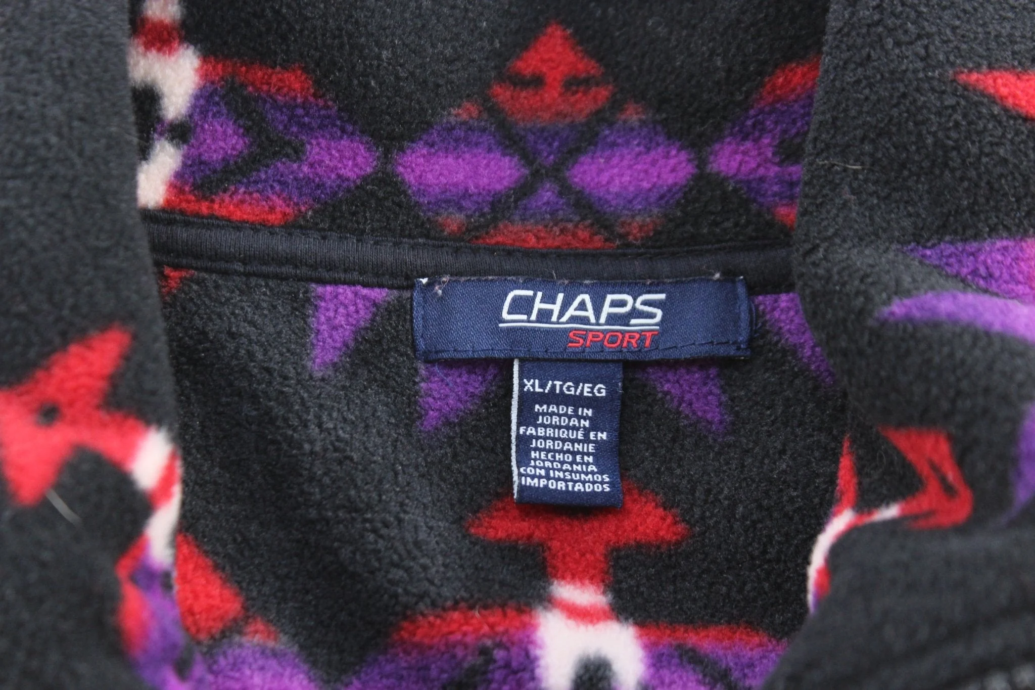 Women's Chaps Sport Fleece Patterned Zip Up Vest - Image 3