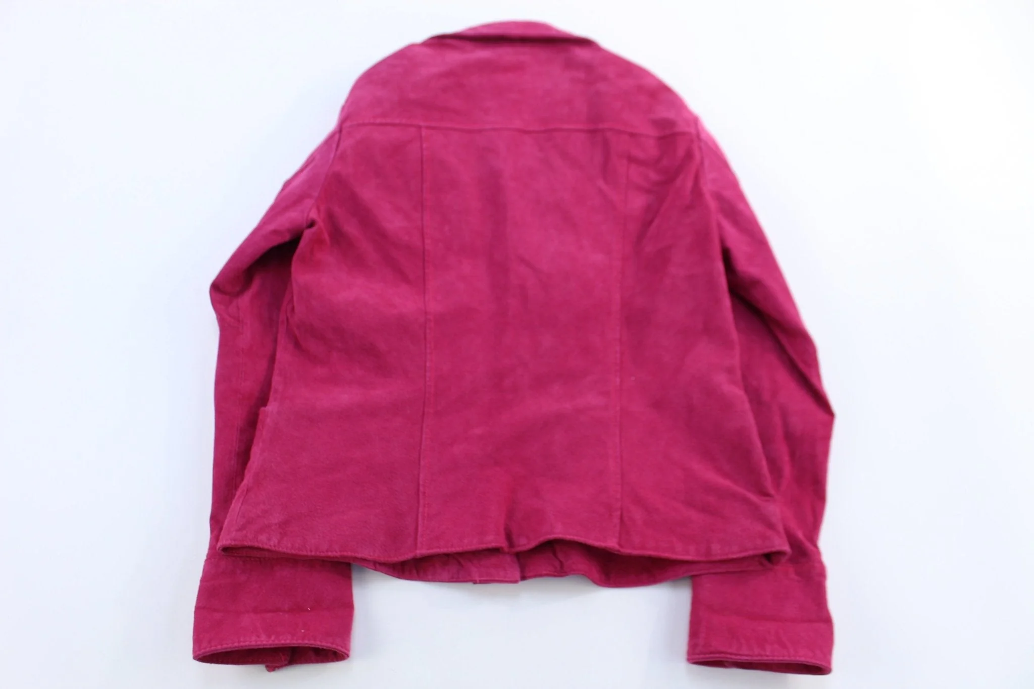 Women's Christopher & Banks Pink Leather Suede Jacket - Image 2