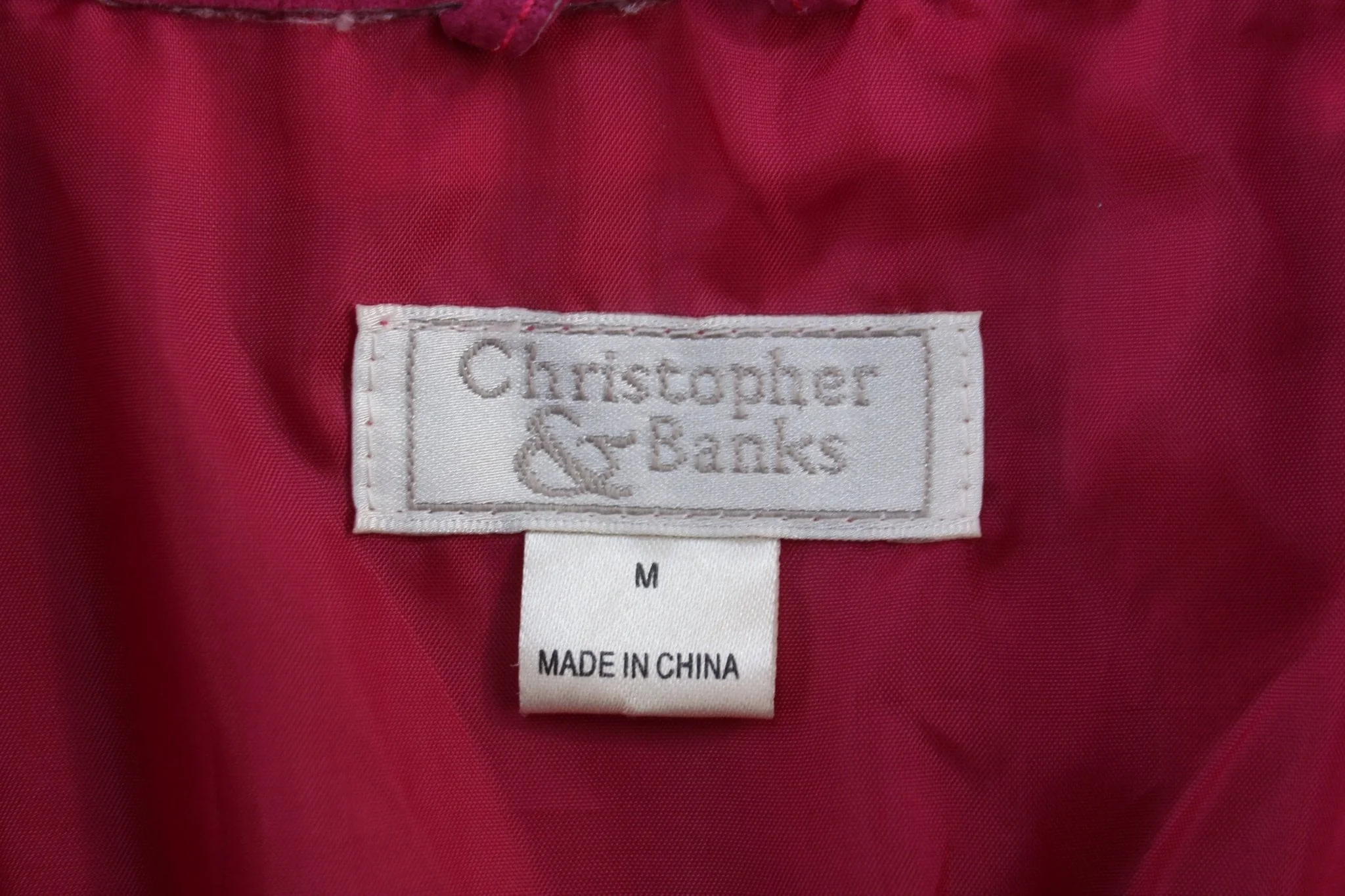 Women's Christopher & Banks Pink Leather Suede Jacket - Image 3
