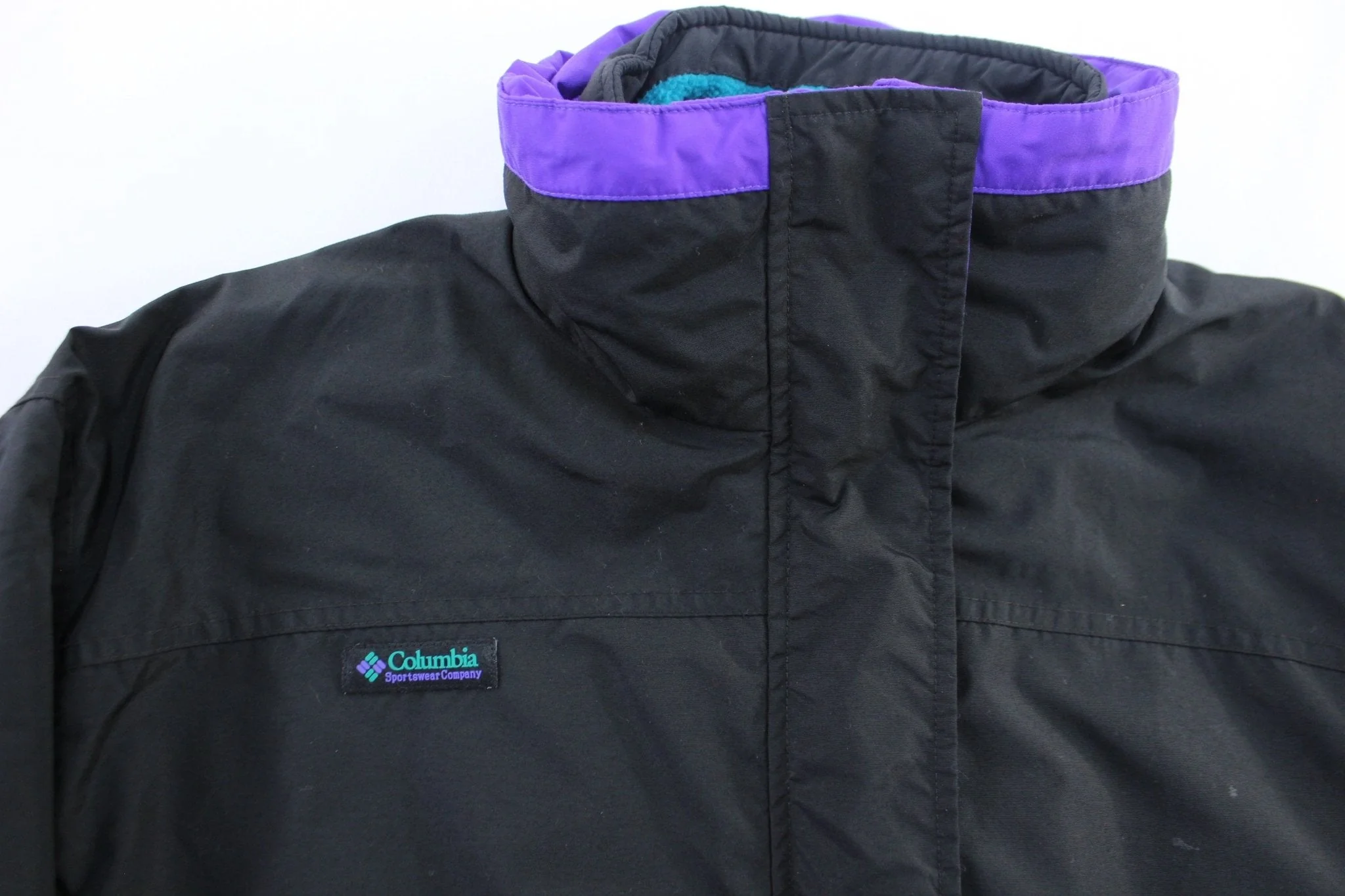 Women's Columbia Sportswear Aqua, Black, & Purple Jacket - Image 3