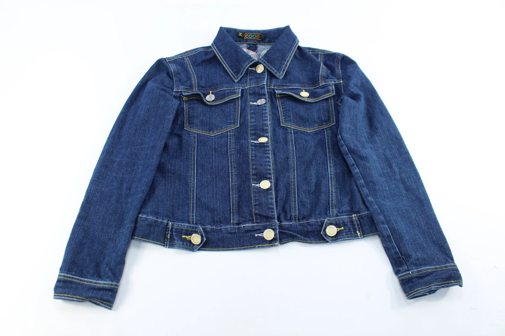 Women's Coogi Embroidered Denim Button Fly Jacket