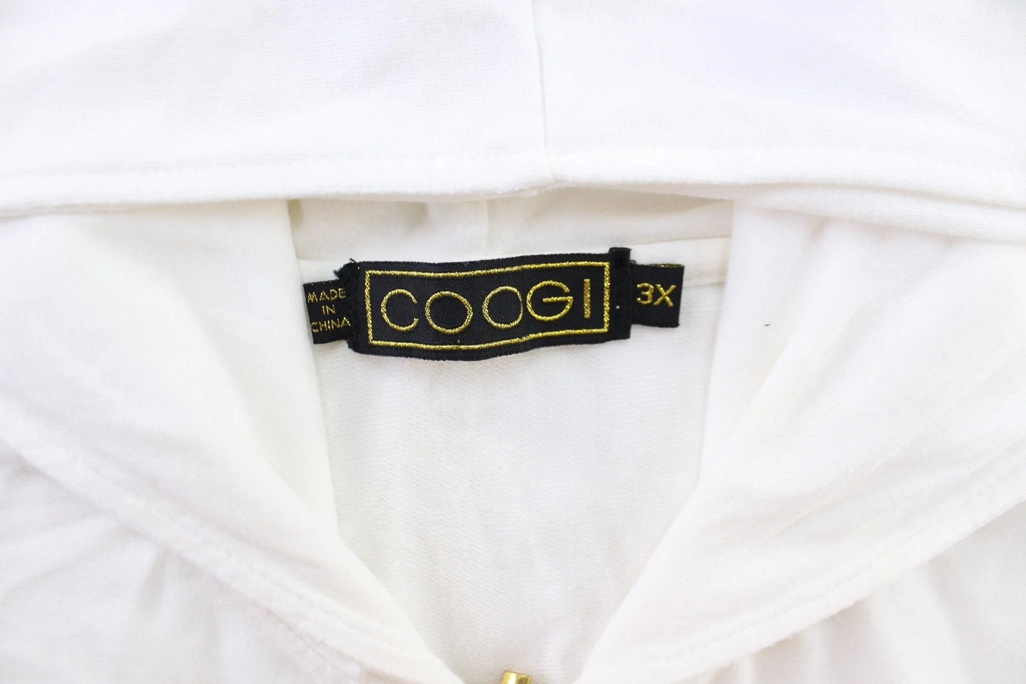 Women's Coogi Embroidered White Zip Up Jacket - Image 3