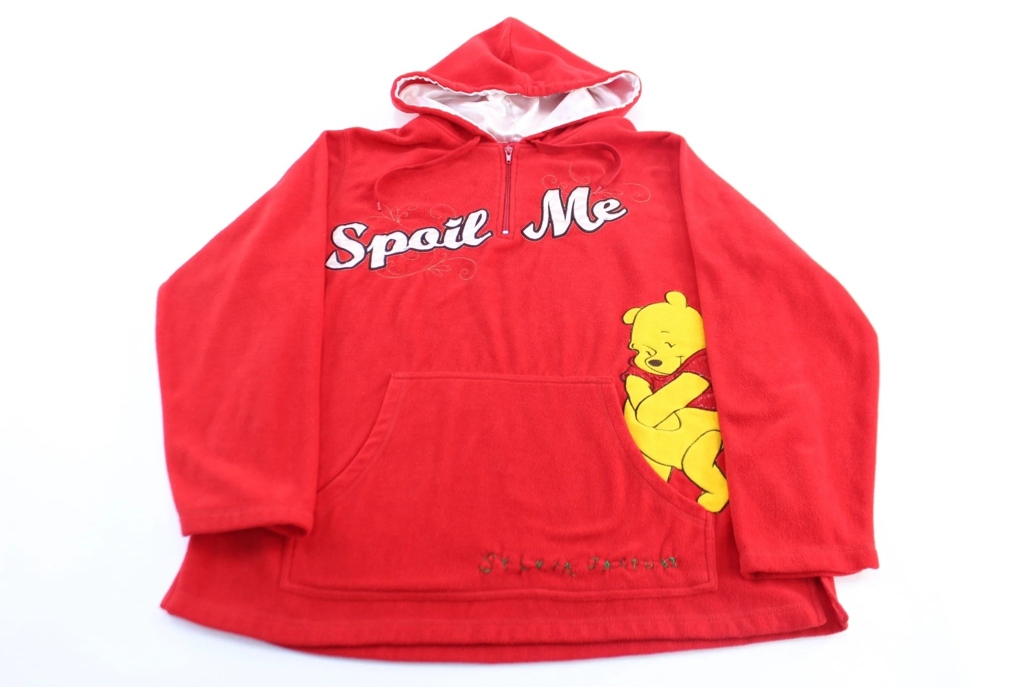 Women's Disney Embroidered Winnie The Pooh Pullover Hoodie