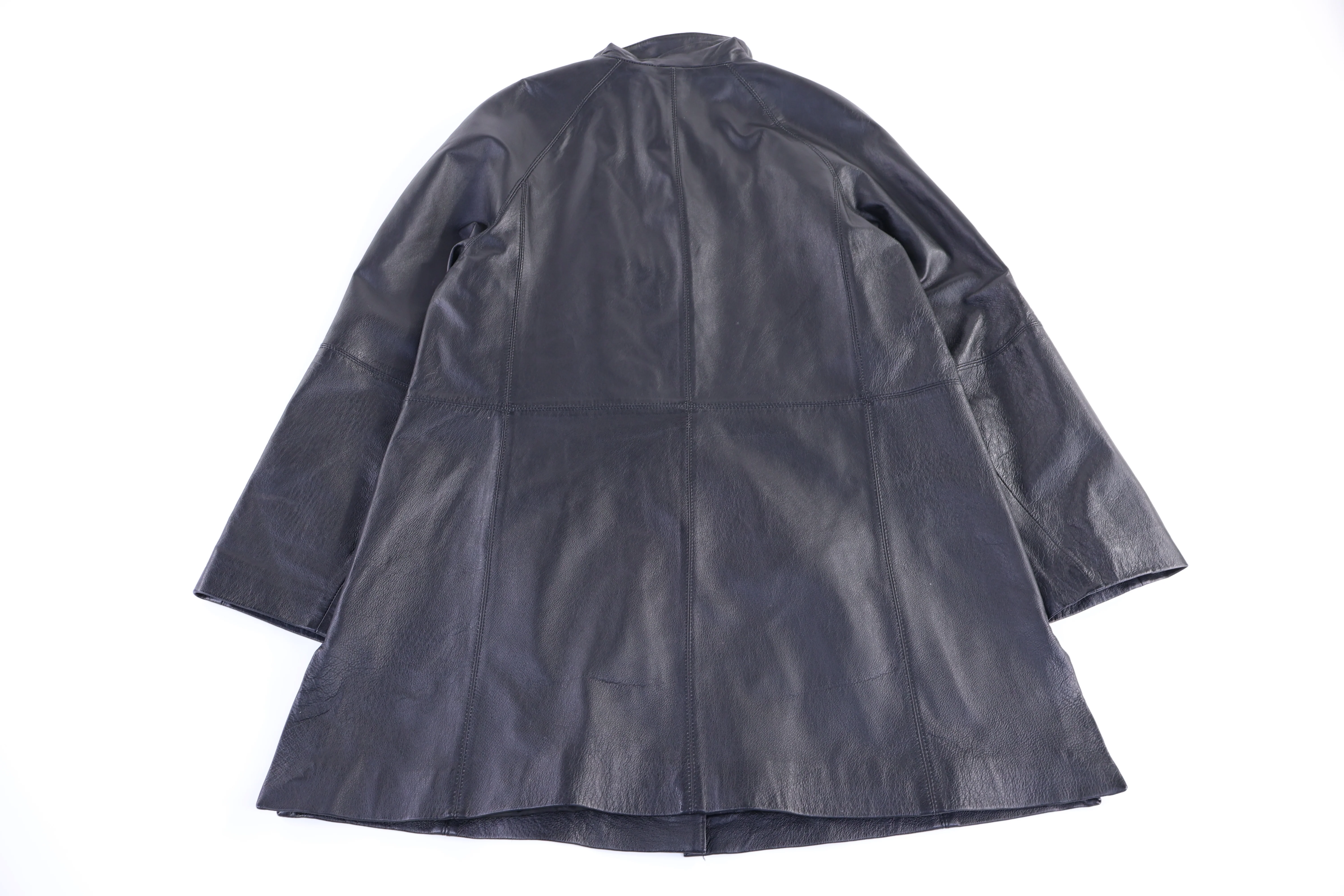 Women's East 5th Black Leather Coat - Image 2