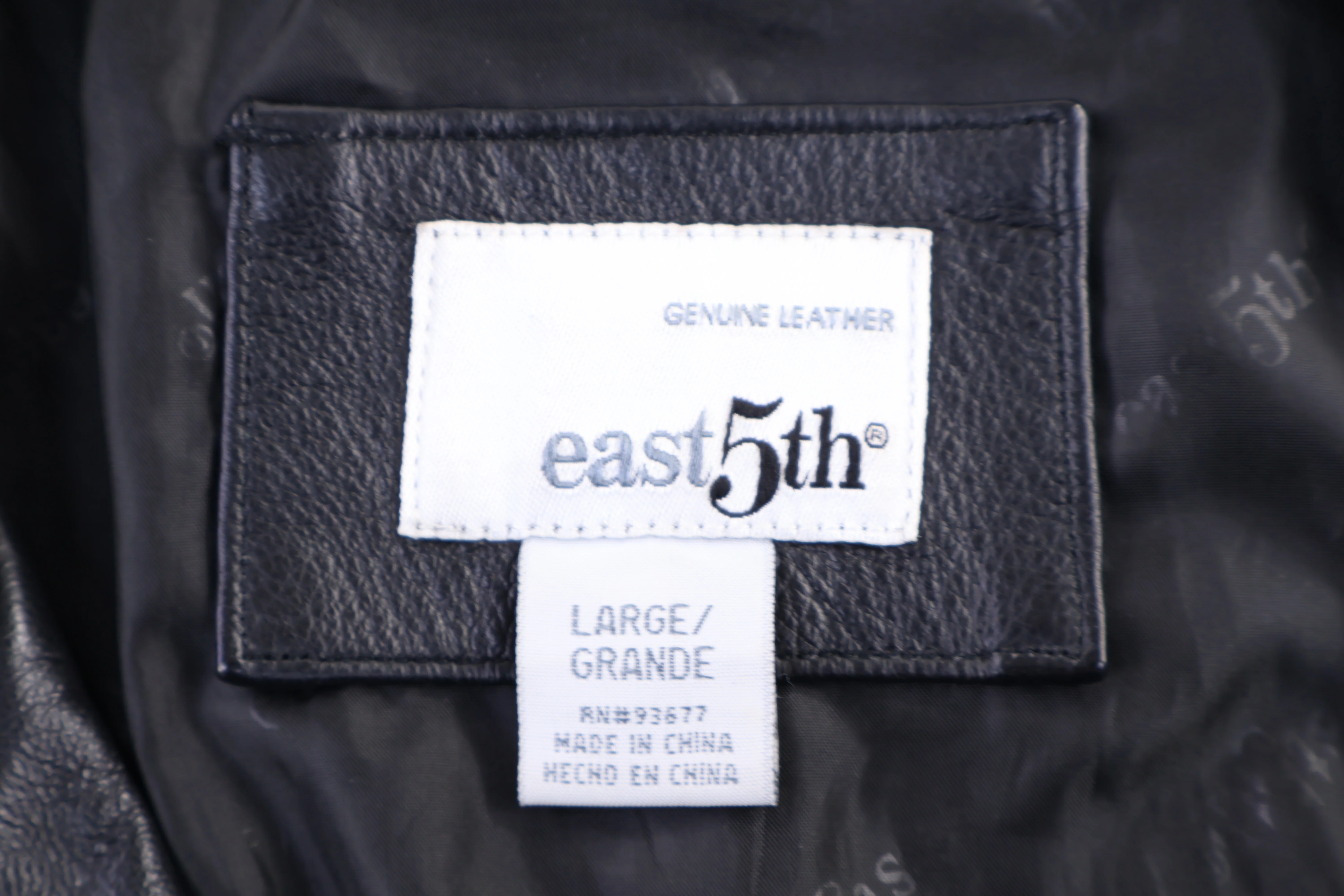 Women's East 5th Black Leather Coat - Image 4