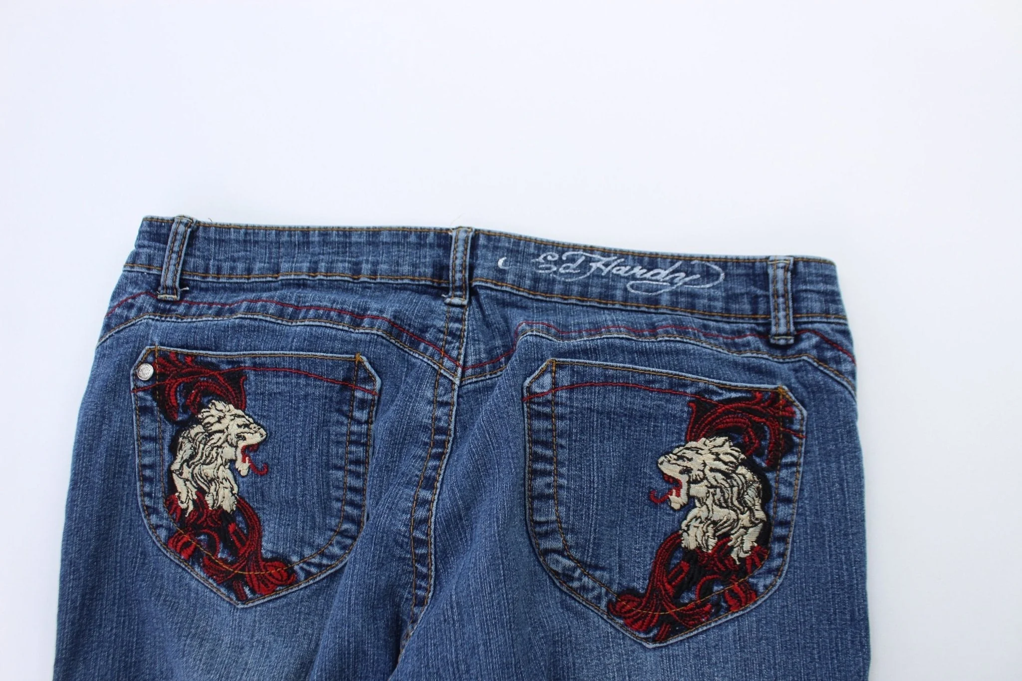 Women's Ed Hardy Dark Wash Denim Capris - Image 3