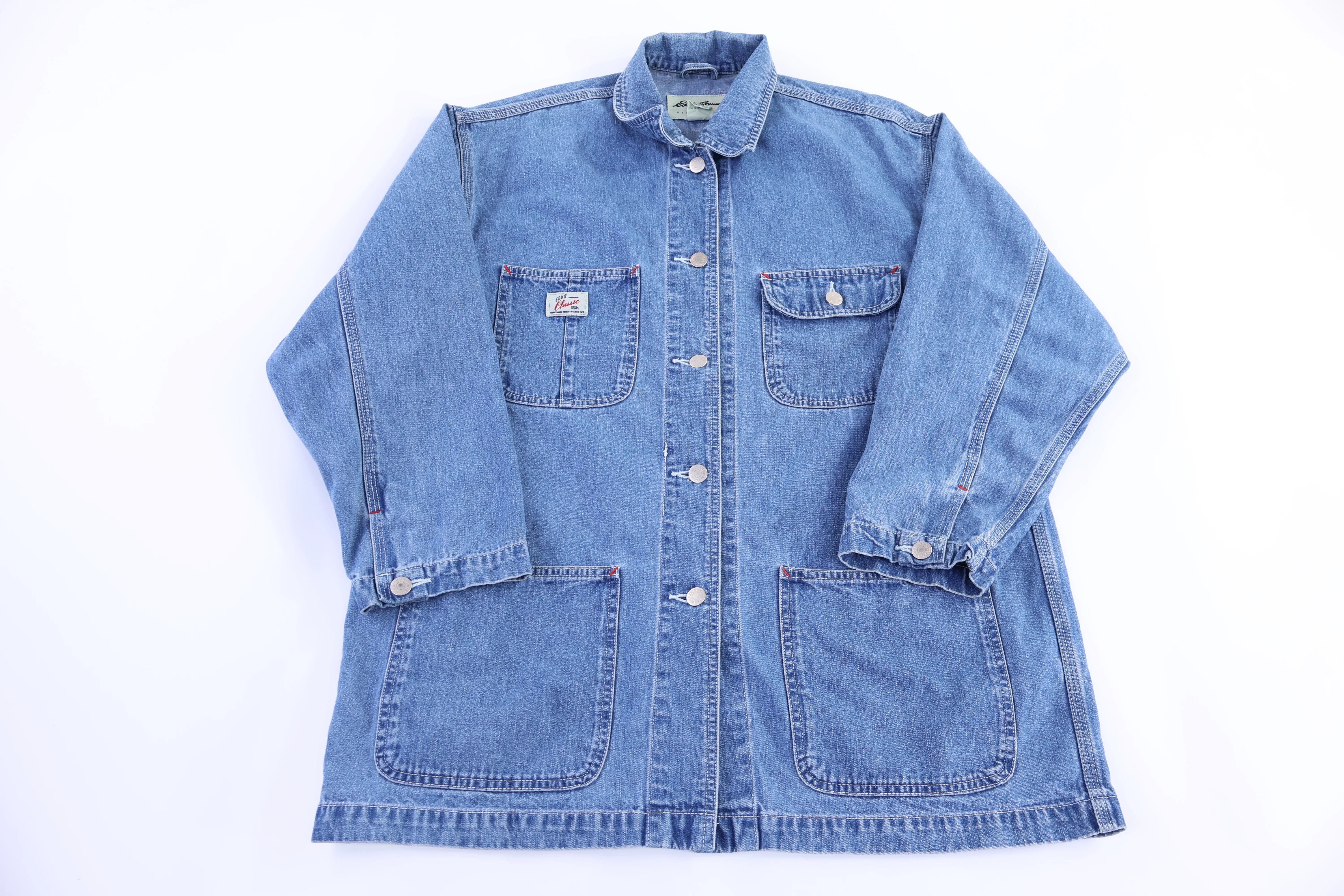 Women's Eddie Bauer Medium Wash Denim Chore Jacket