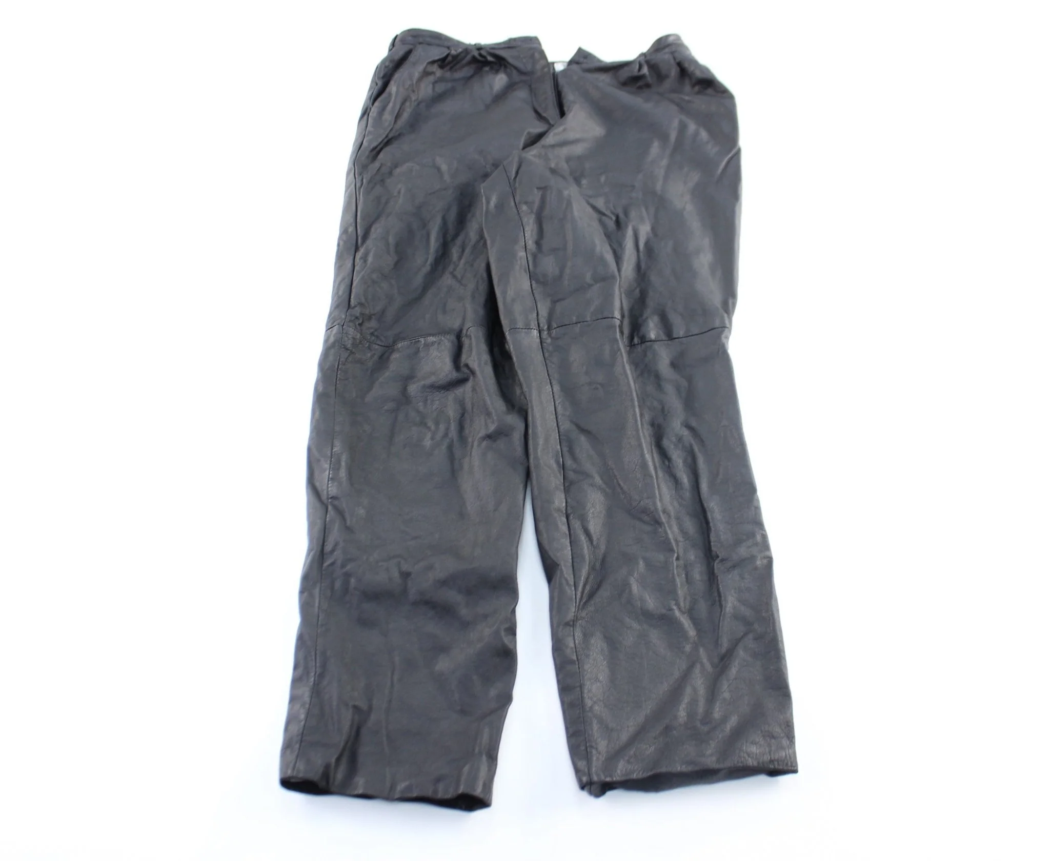 Women's Evan Davies Black Leather Pants