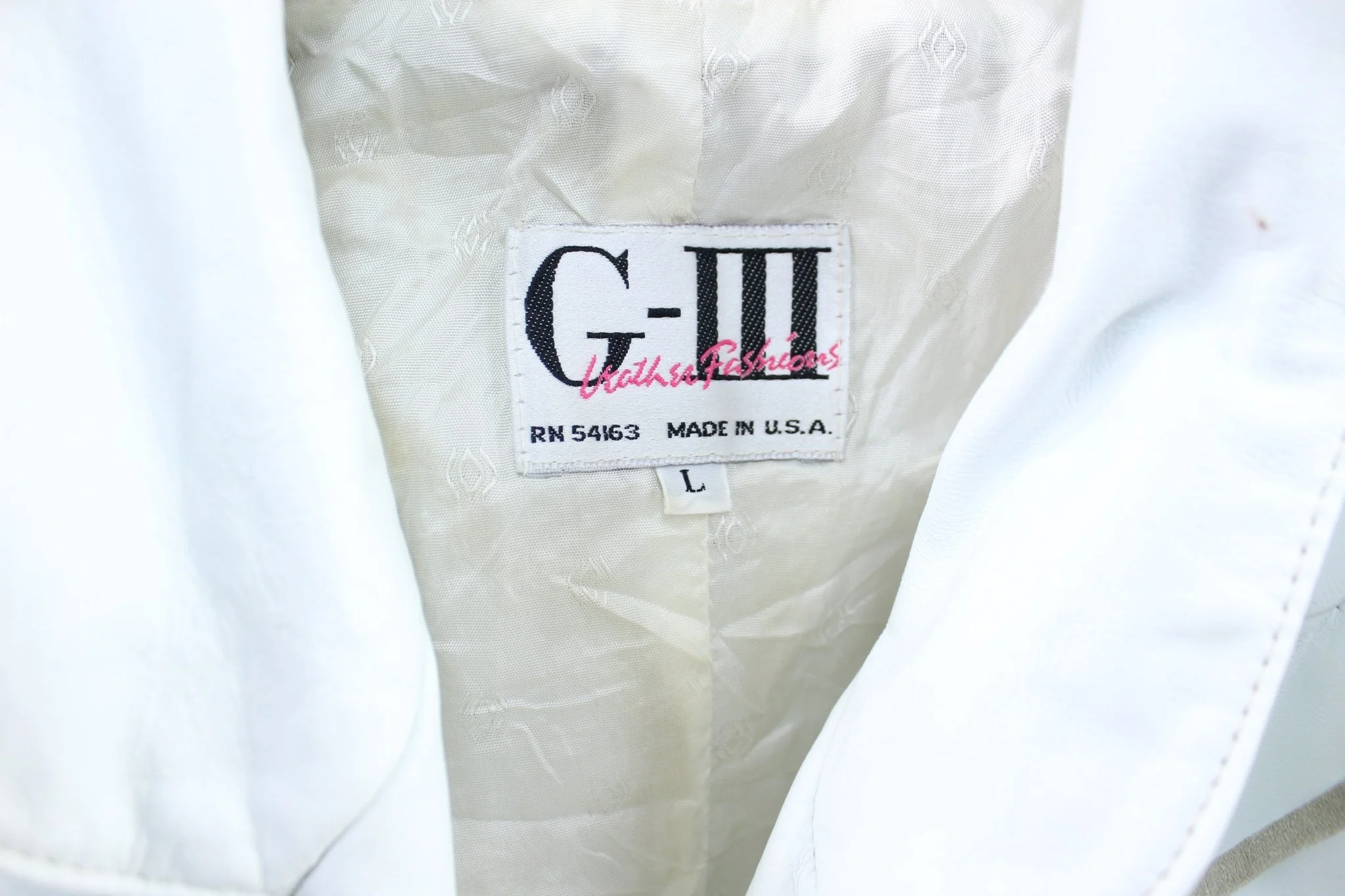 Women's G-III White Fringed Leather Coat - Image 4