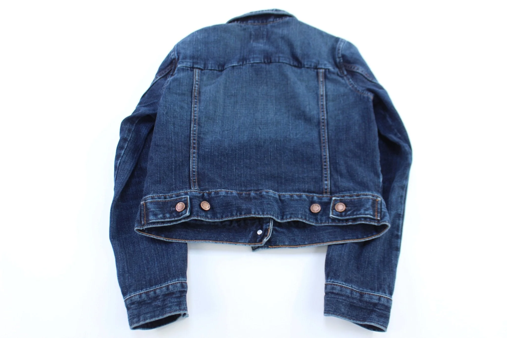 Women's GAP Dark Wash Denim Jacket - Image 2