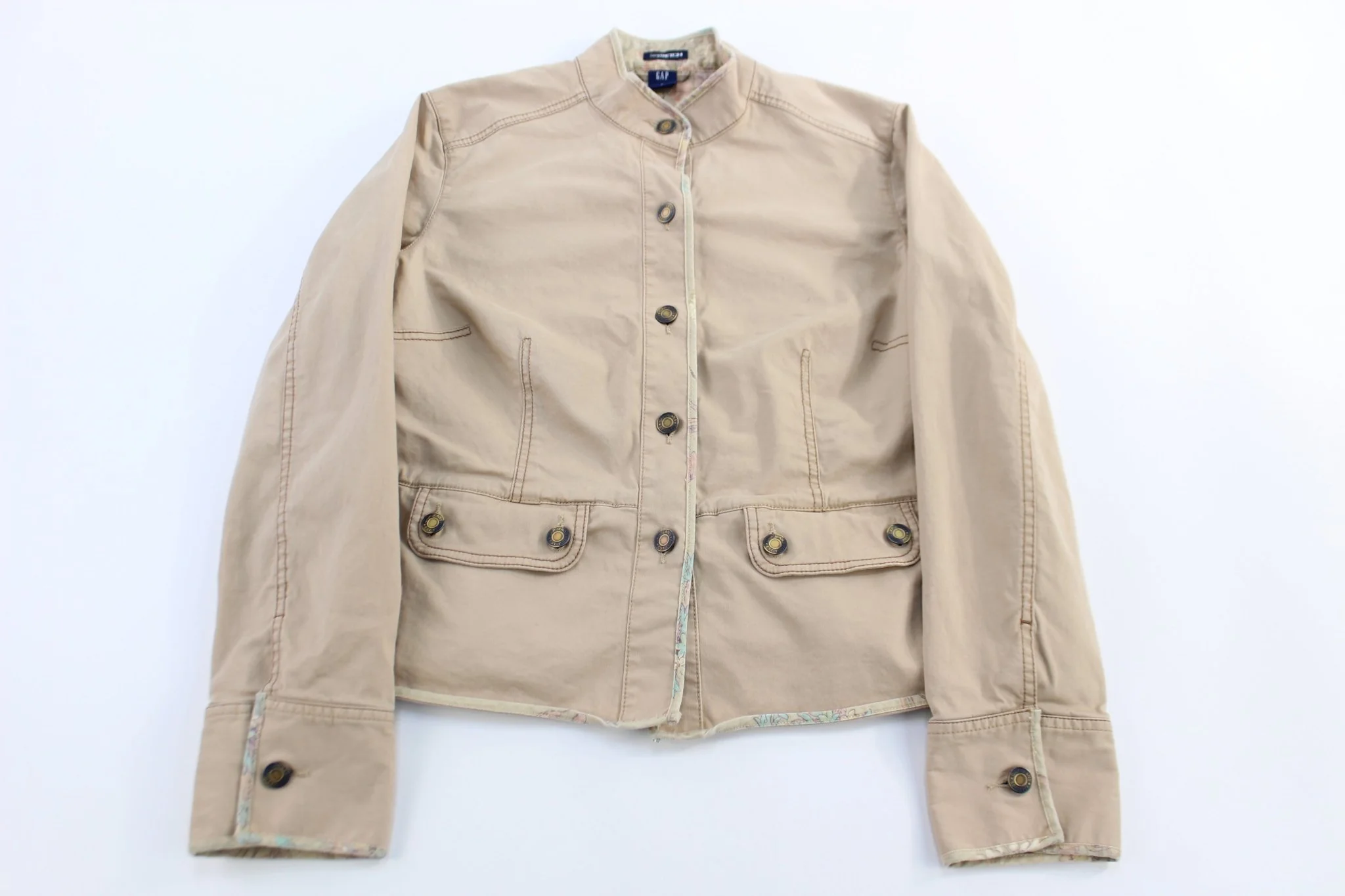 Women's GAP Tan Button Down Jacket