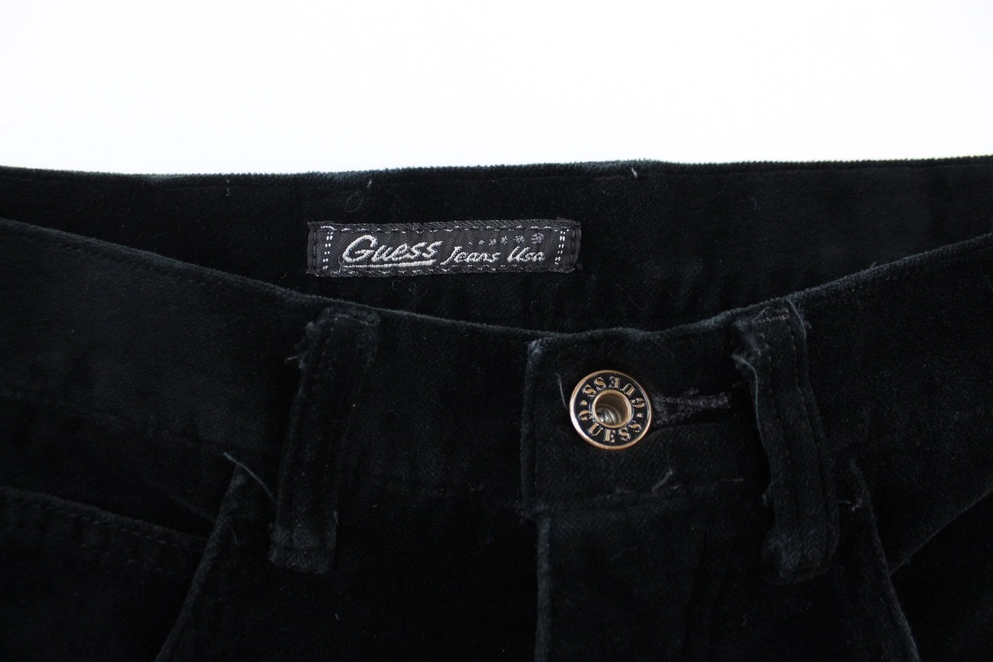Women's Guess Black Velvet Pants - Image 3