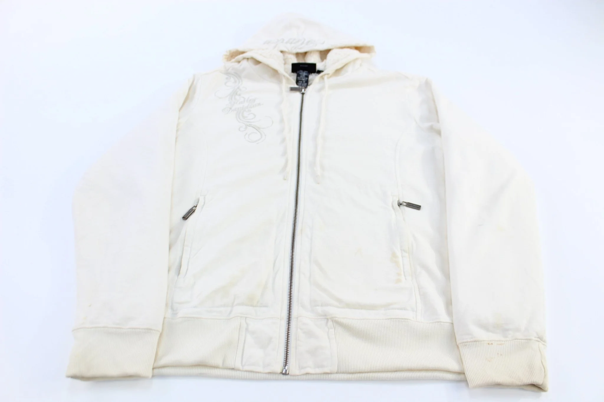 Women's Harley Davidson Embroidered White Jacket