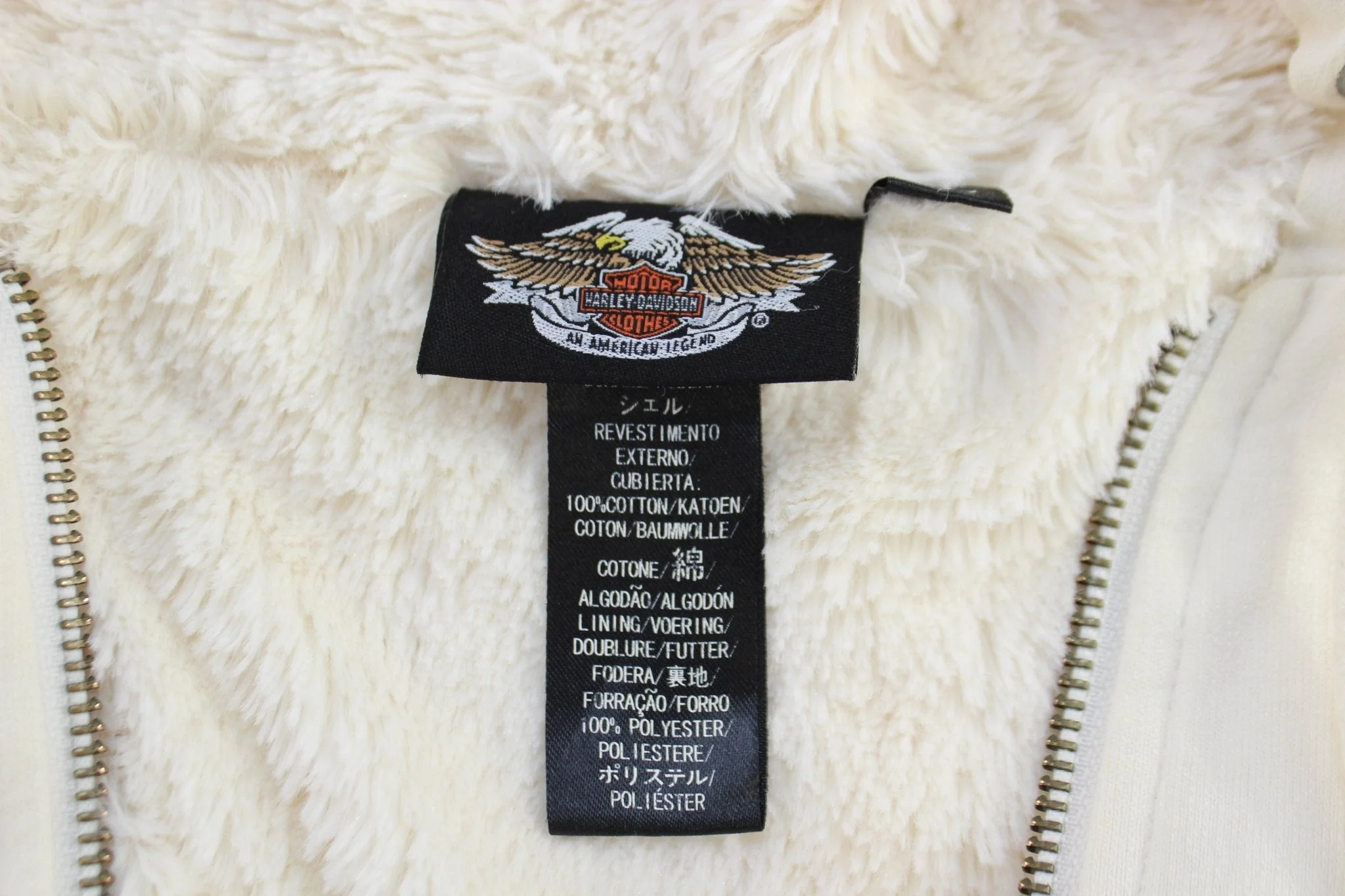 Women's Harley Davidson Embroidered White Jacket - Image 4