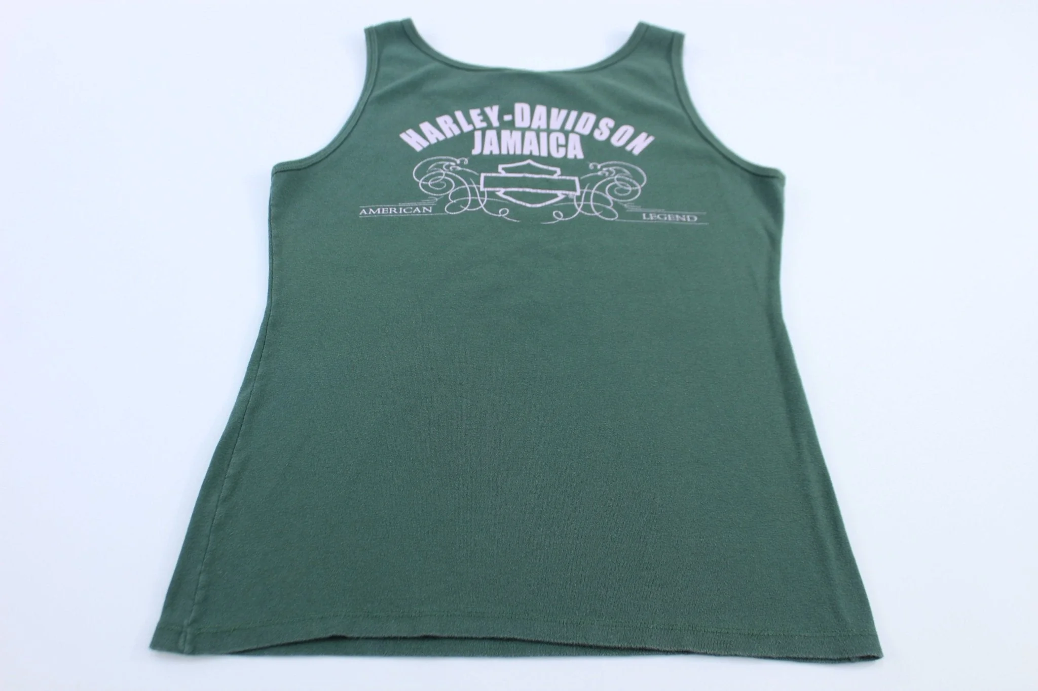 Women's Harley Davidson Jamaica Green Tank Top - Image 2