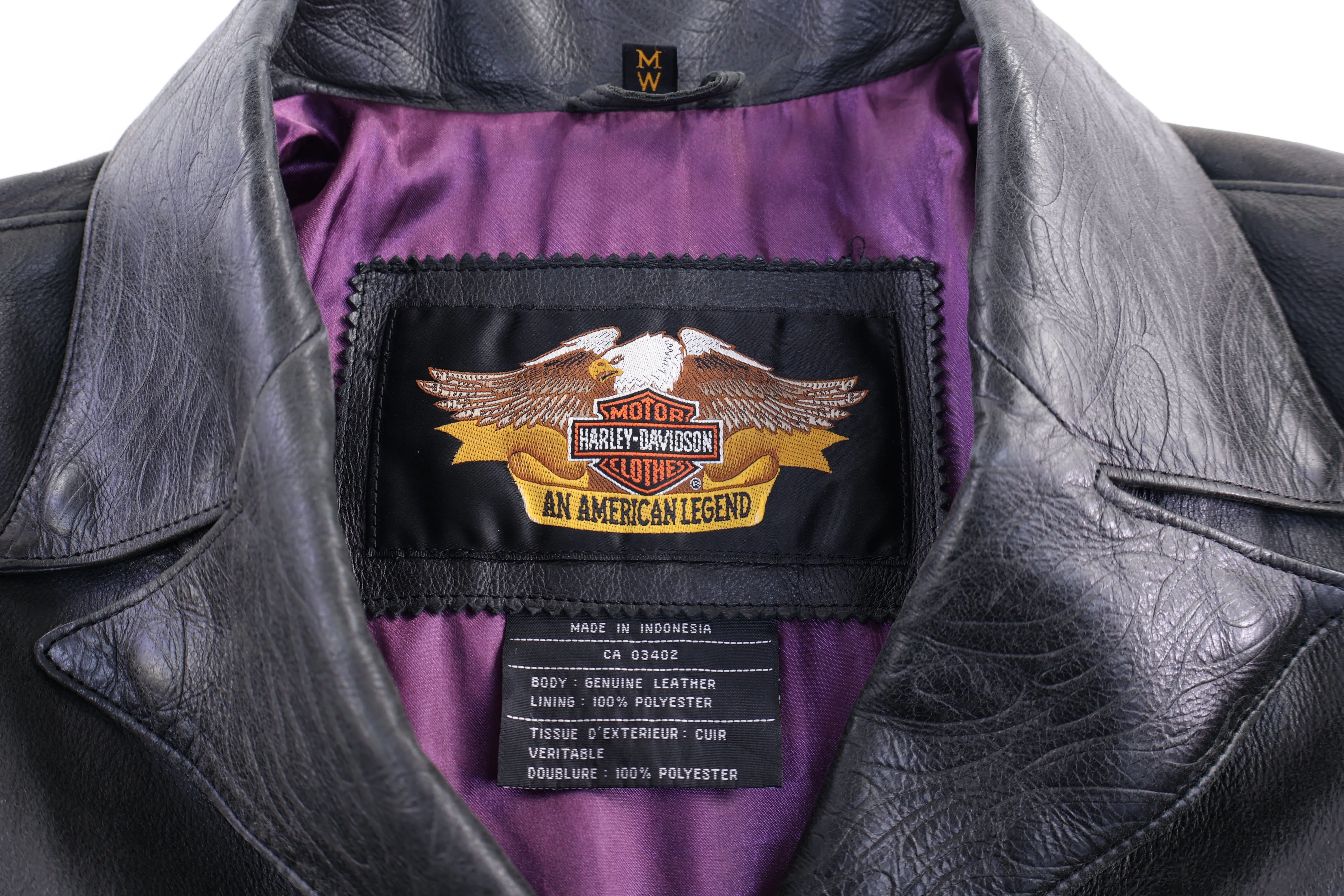 Women's Harley Davidson Motorcycles Black Leather Jacket - Image 4