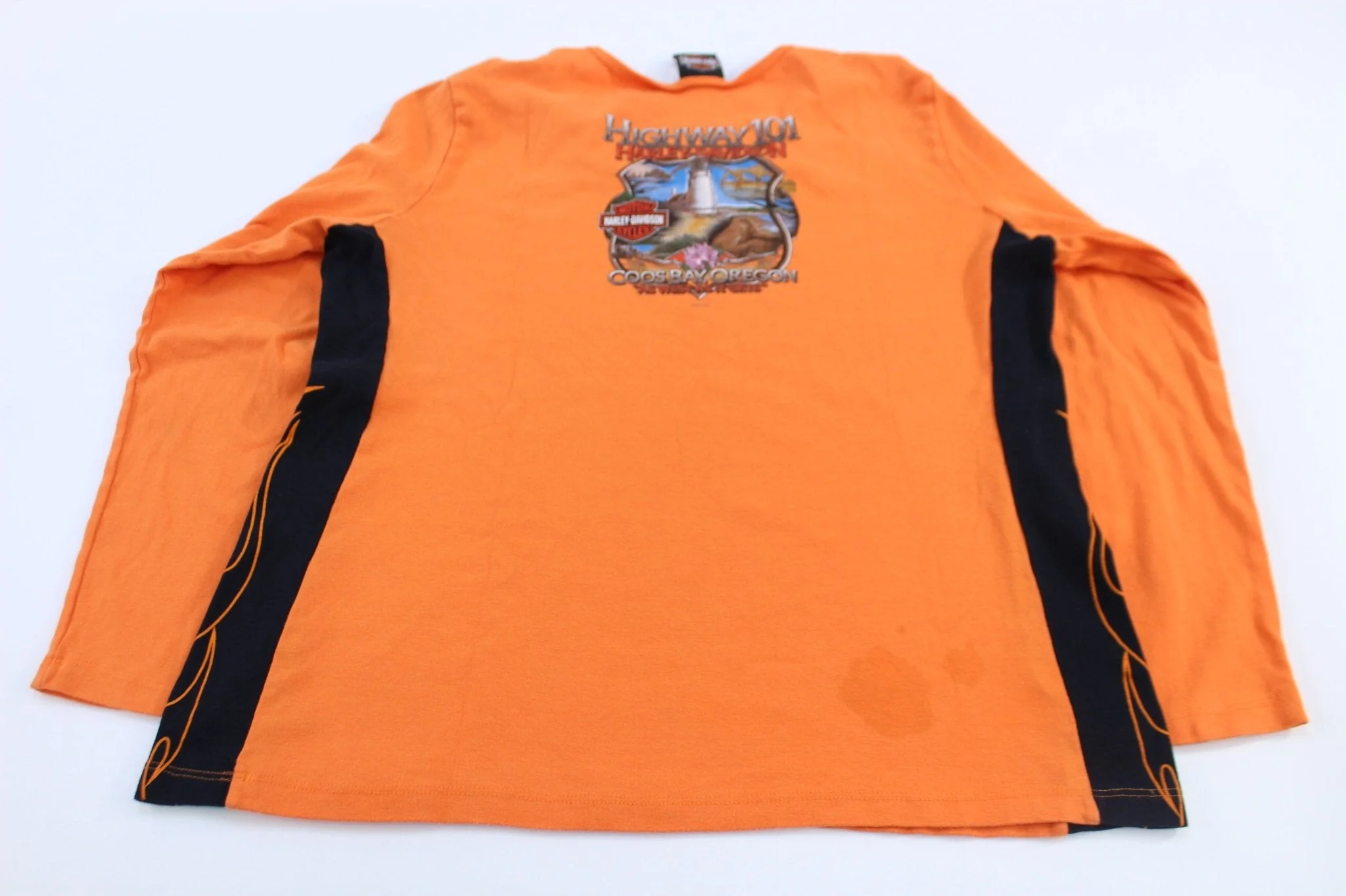 Women's Harley Davidson Motorcycles Coos Bay Oregon LS T-Shirt - Image 2