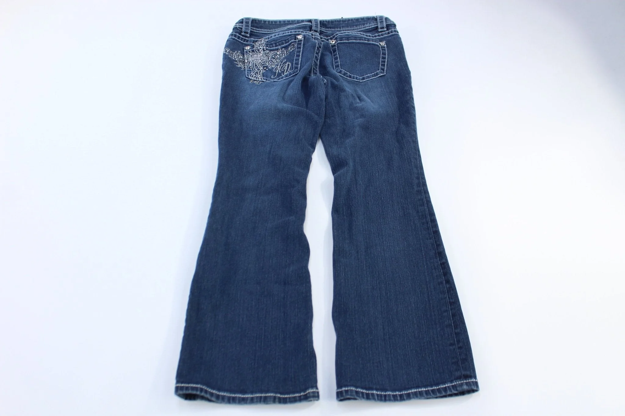 Women's Harley Davidson Motorcycles Dark Wash Denim Jeans - Image 2