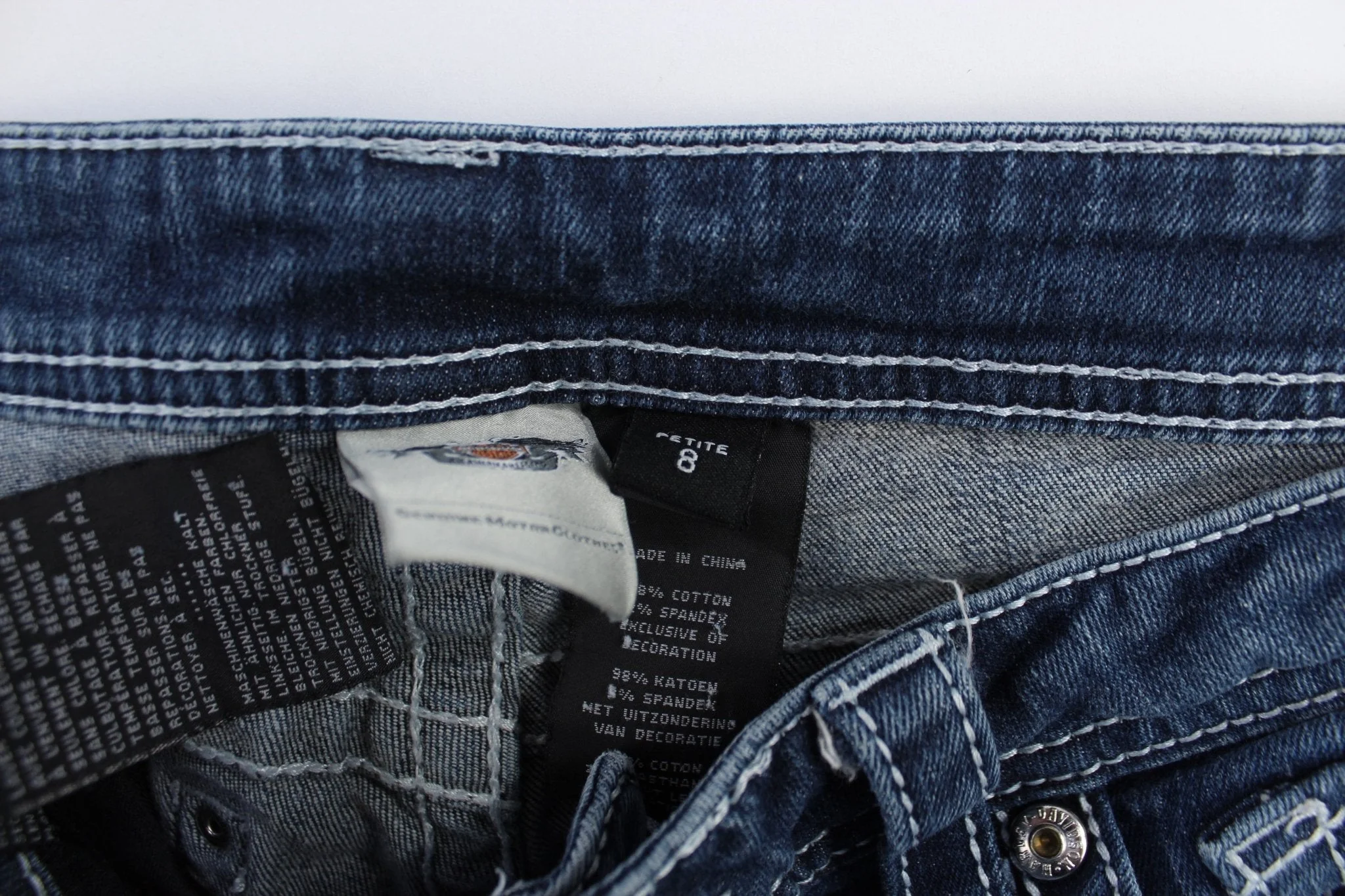 Women's Harley Davidson Motorcycles Dark Wash Denim Jeans - Image 3