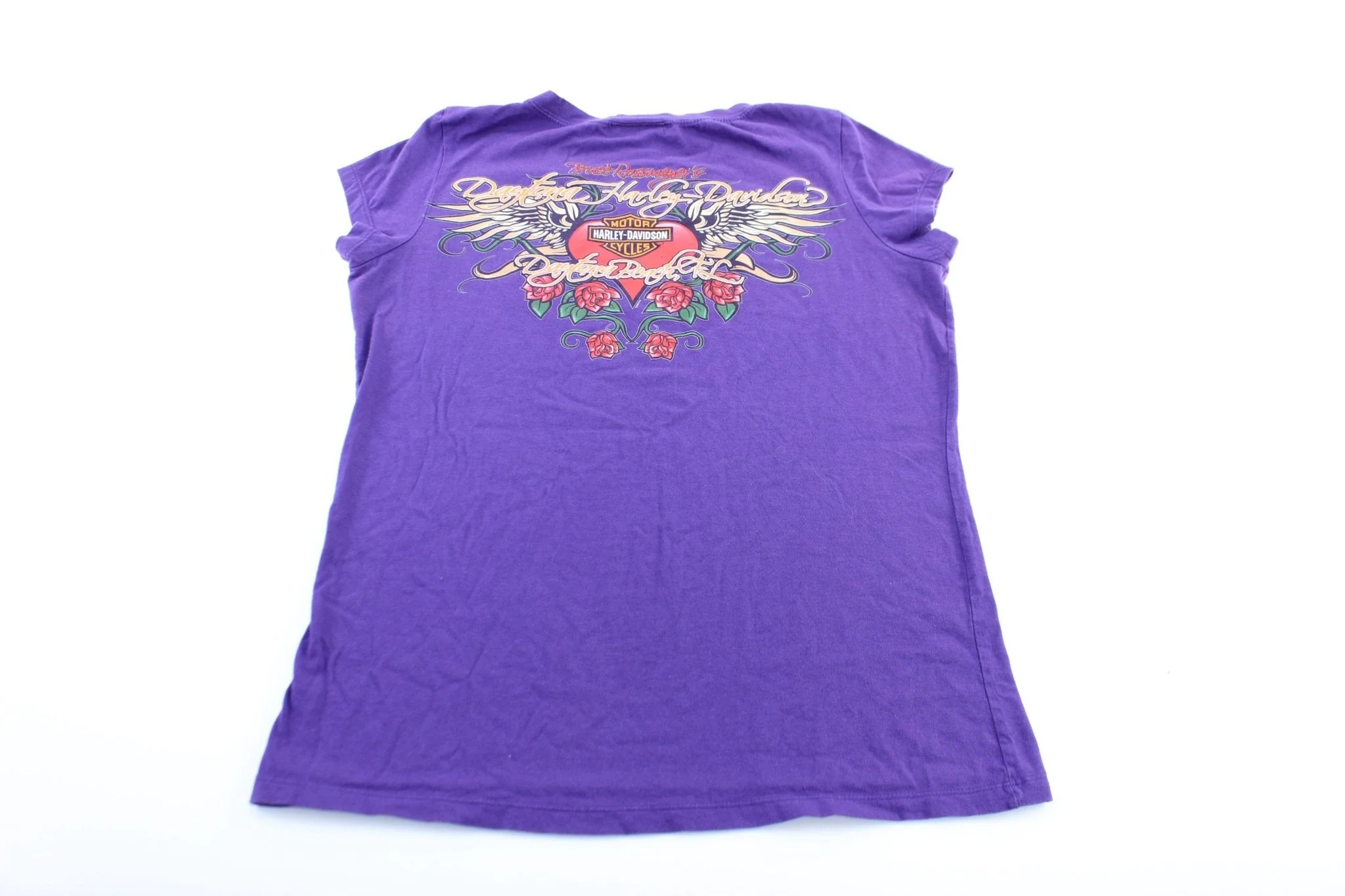 Women's Harley Davidson Motorcycles Daytona Beach, Florida T-Shirt - Image 2