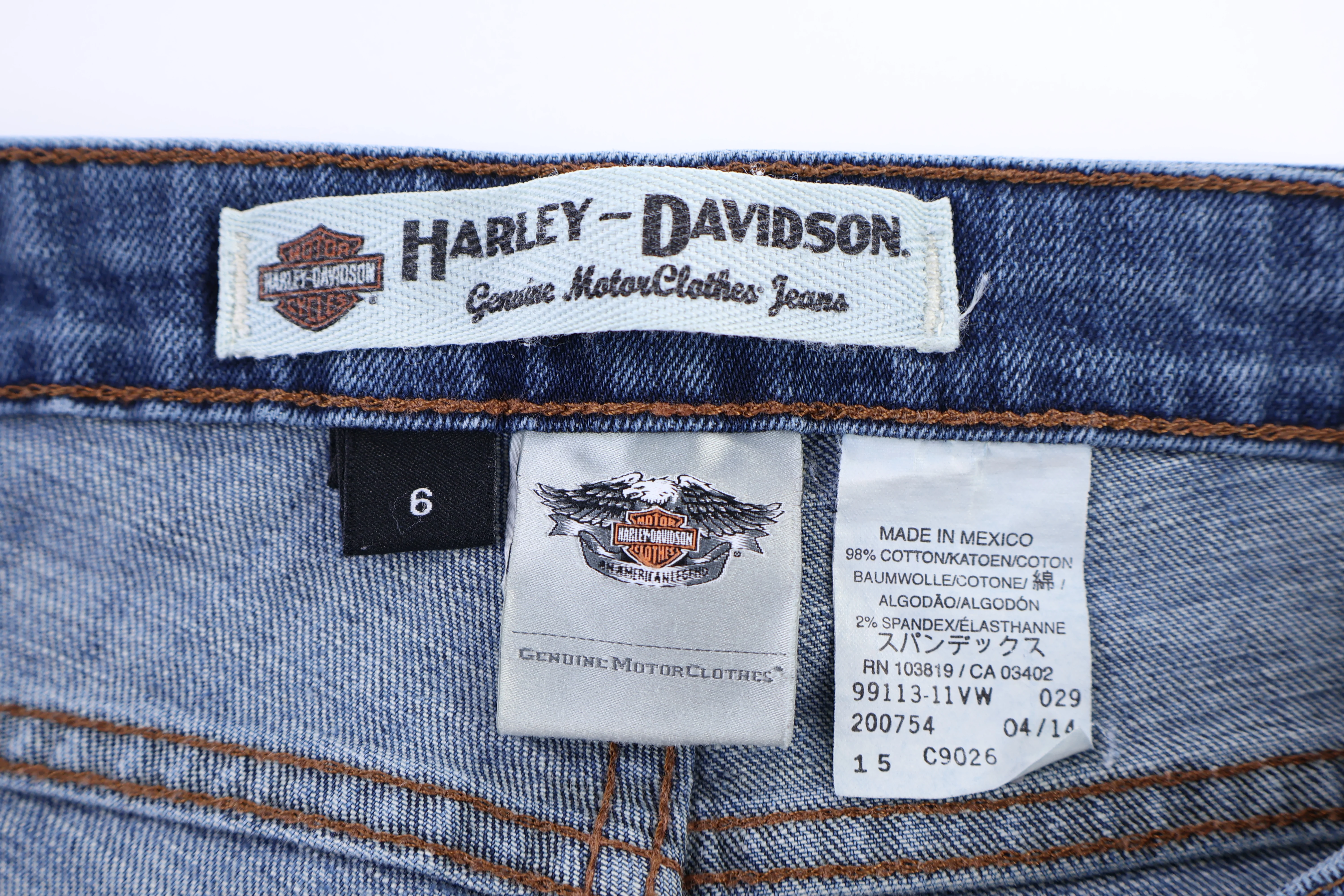 Women's Harley Davidson Motorcycles Denim Jeans - Image 4